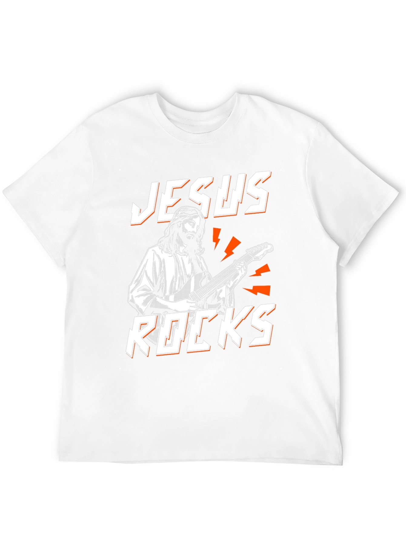 Jesus Rocks Graphic Black T-Shirt