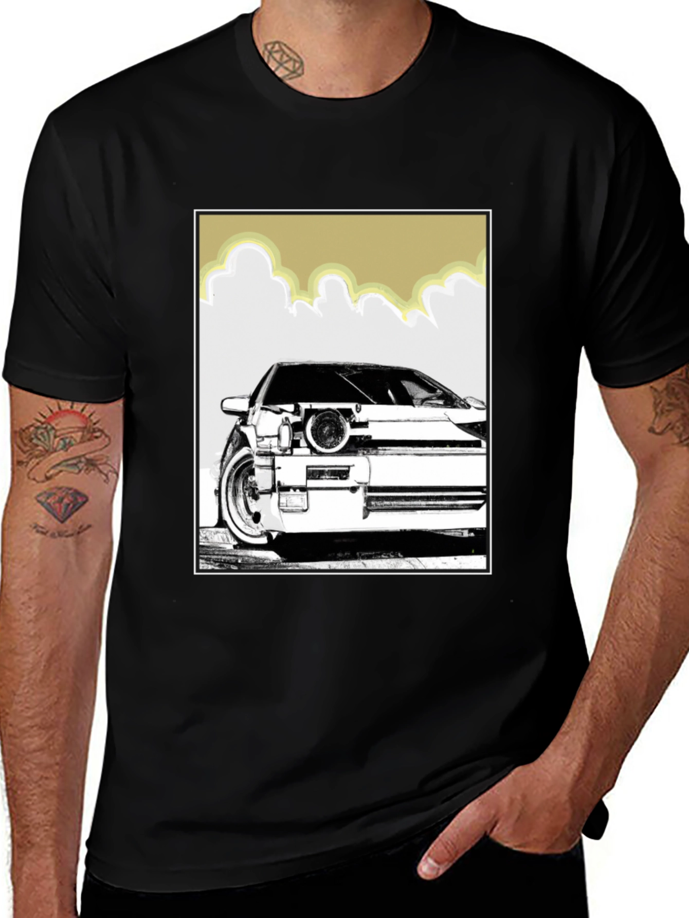 Retro Car Graphic Tee - Drift Style