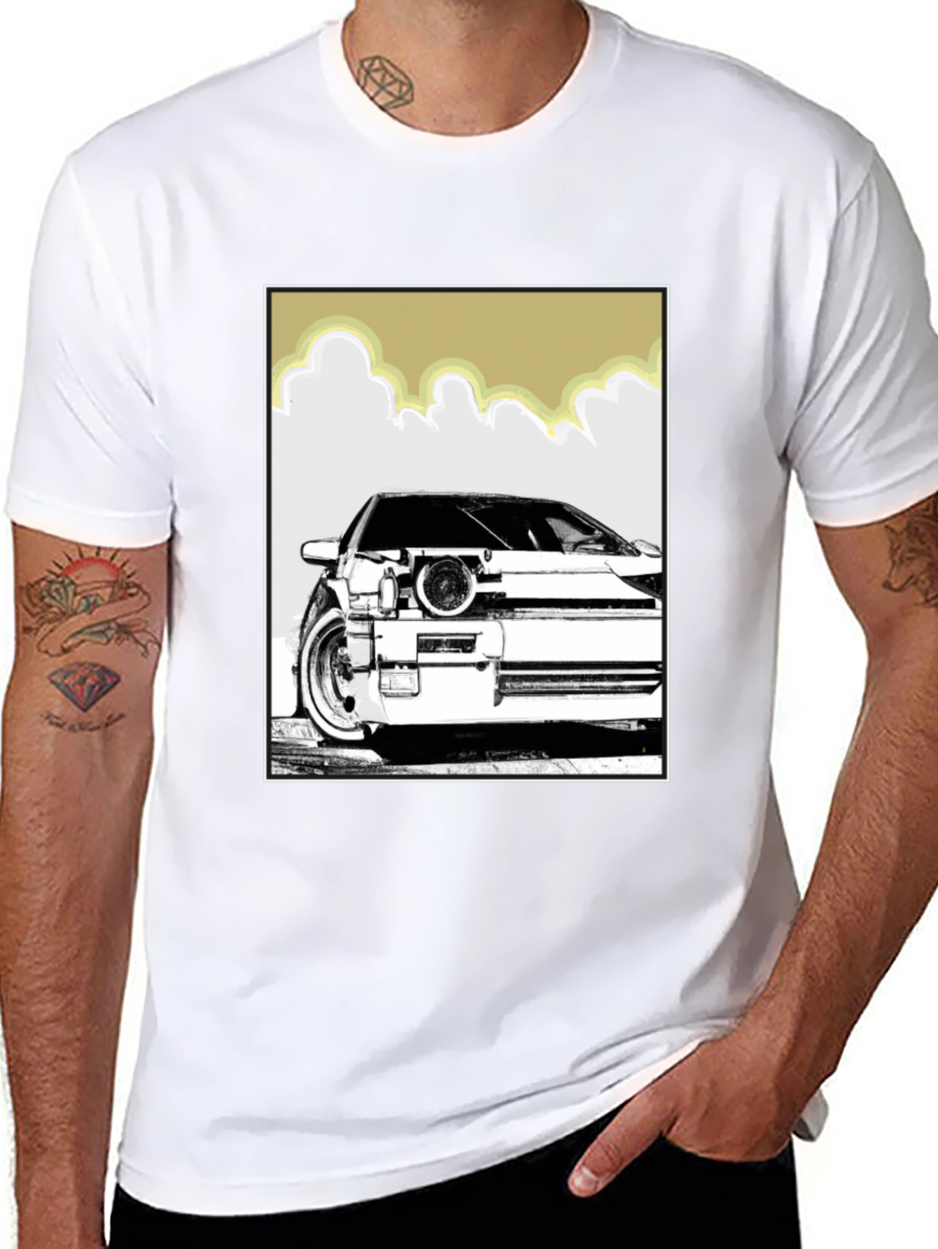 Retro Car Graphic Tee - Drift Style