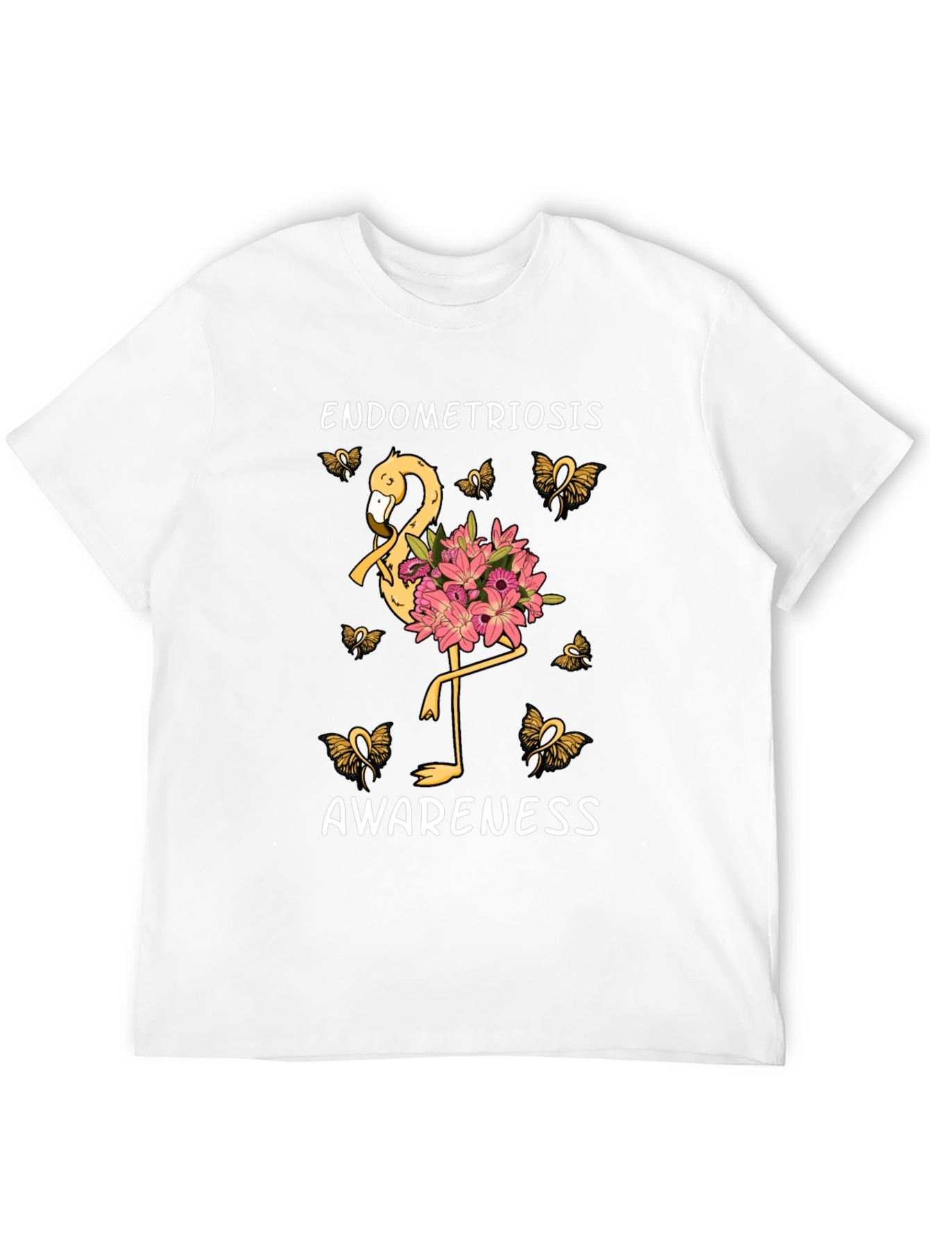 Endometriosis Awareness Flamingo T-Shirt