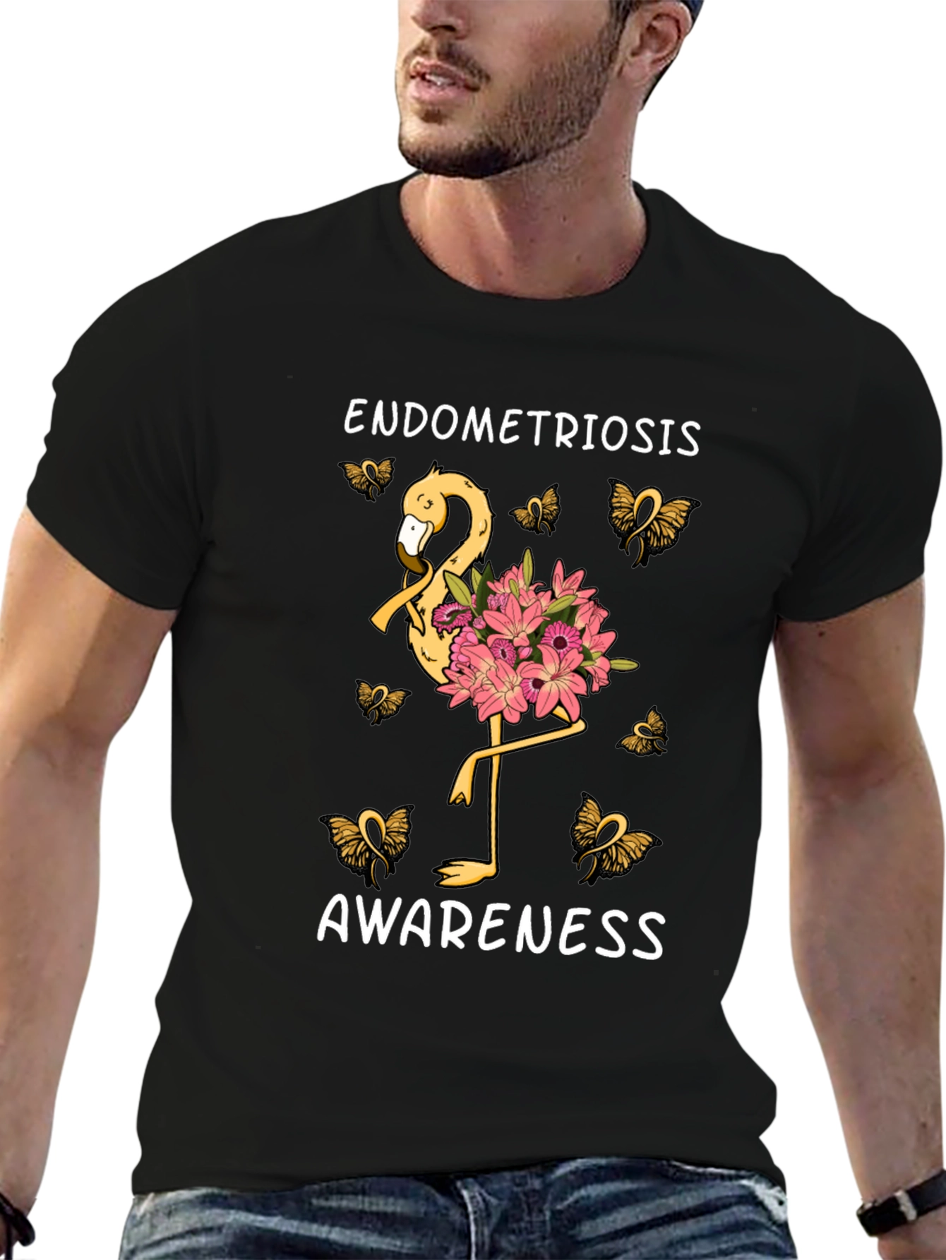 Endometriosis Awareness Flamingo T-Shirt