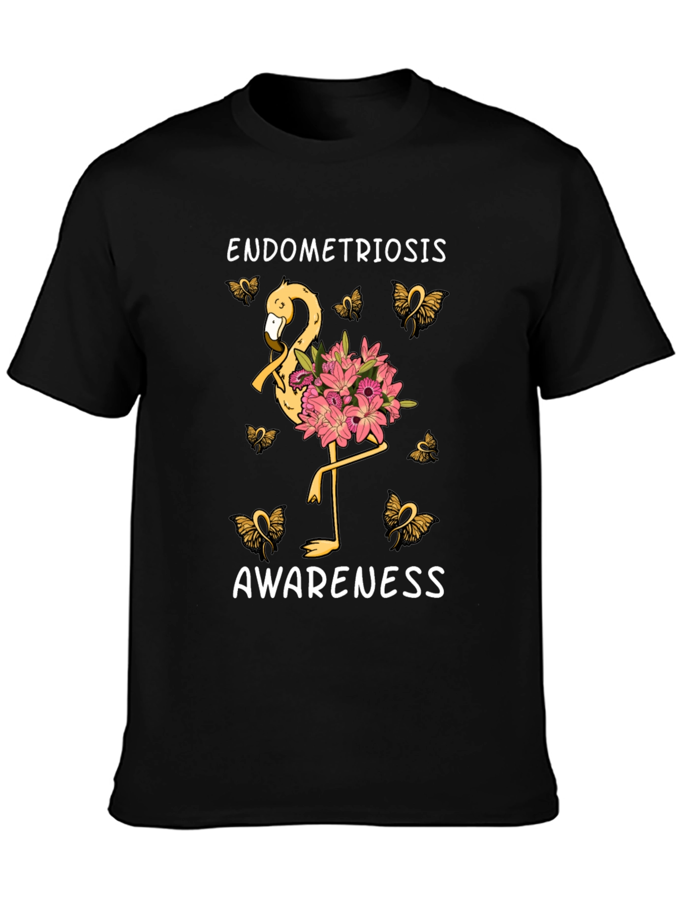 Endometriosis Awareness Flamingo T-Shirt