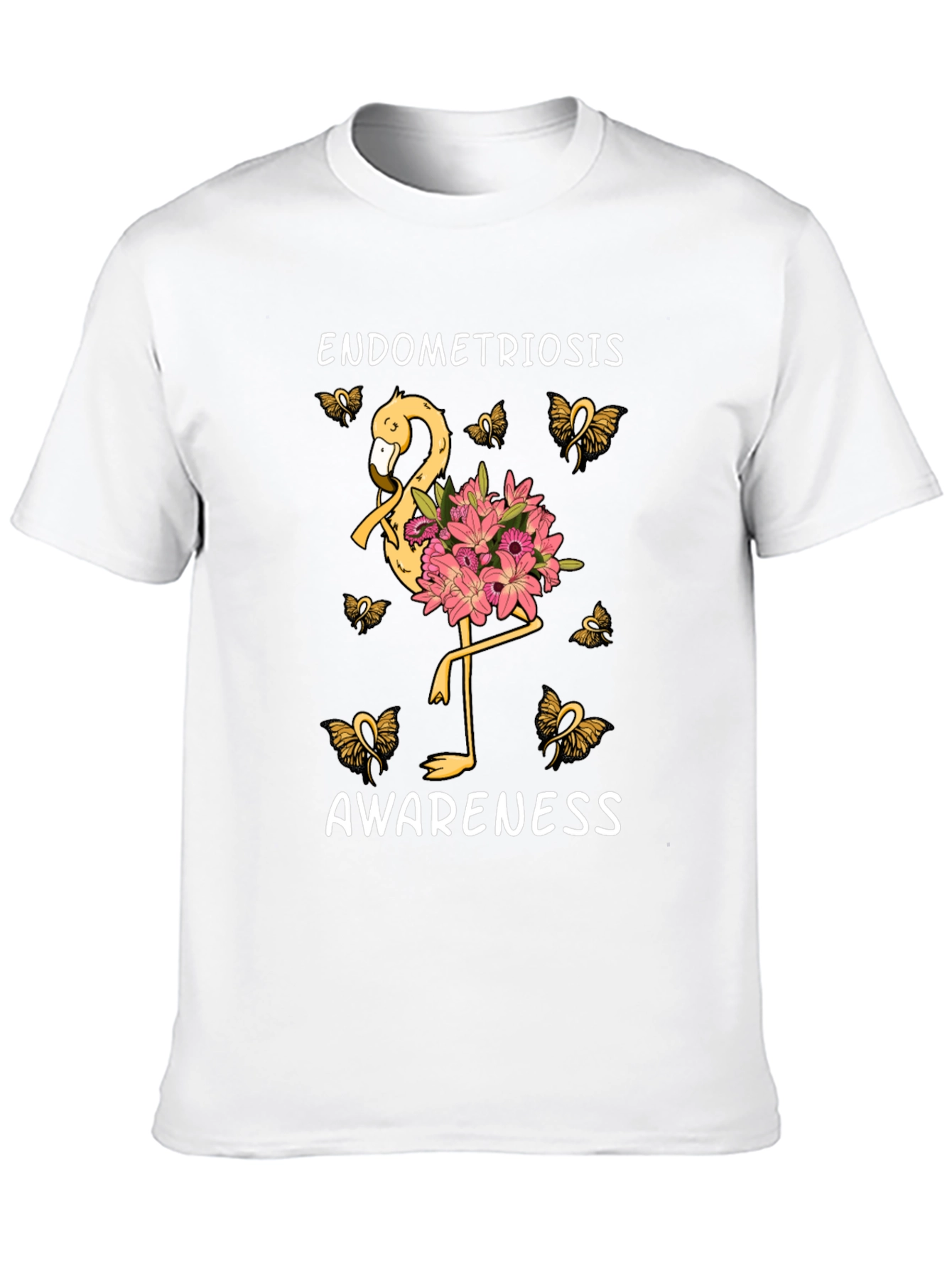 Endometriosis Awareness Flamingo T-Shirt