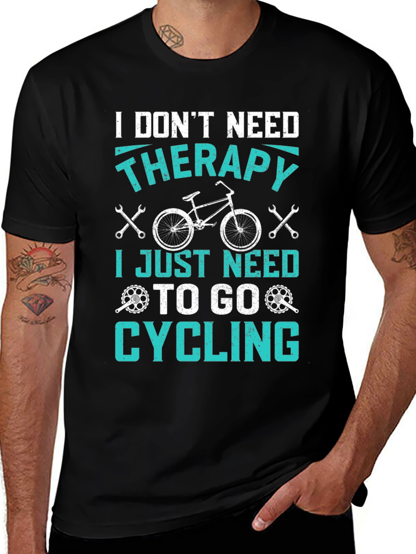 Funny Cycling T-Shirt: I Dont Need Therapy!