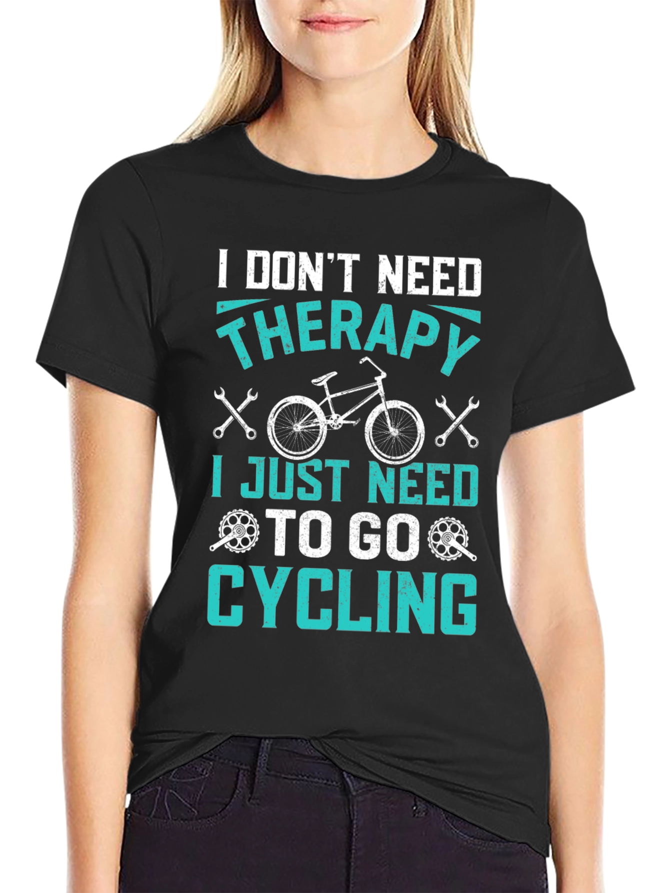 Funny Cycling T-Shirt: I Dont Need Therapy!