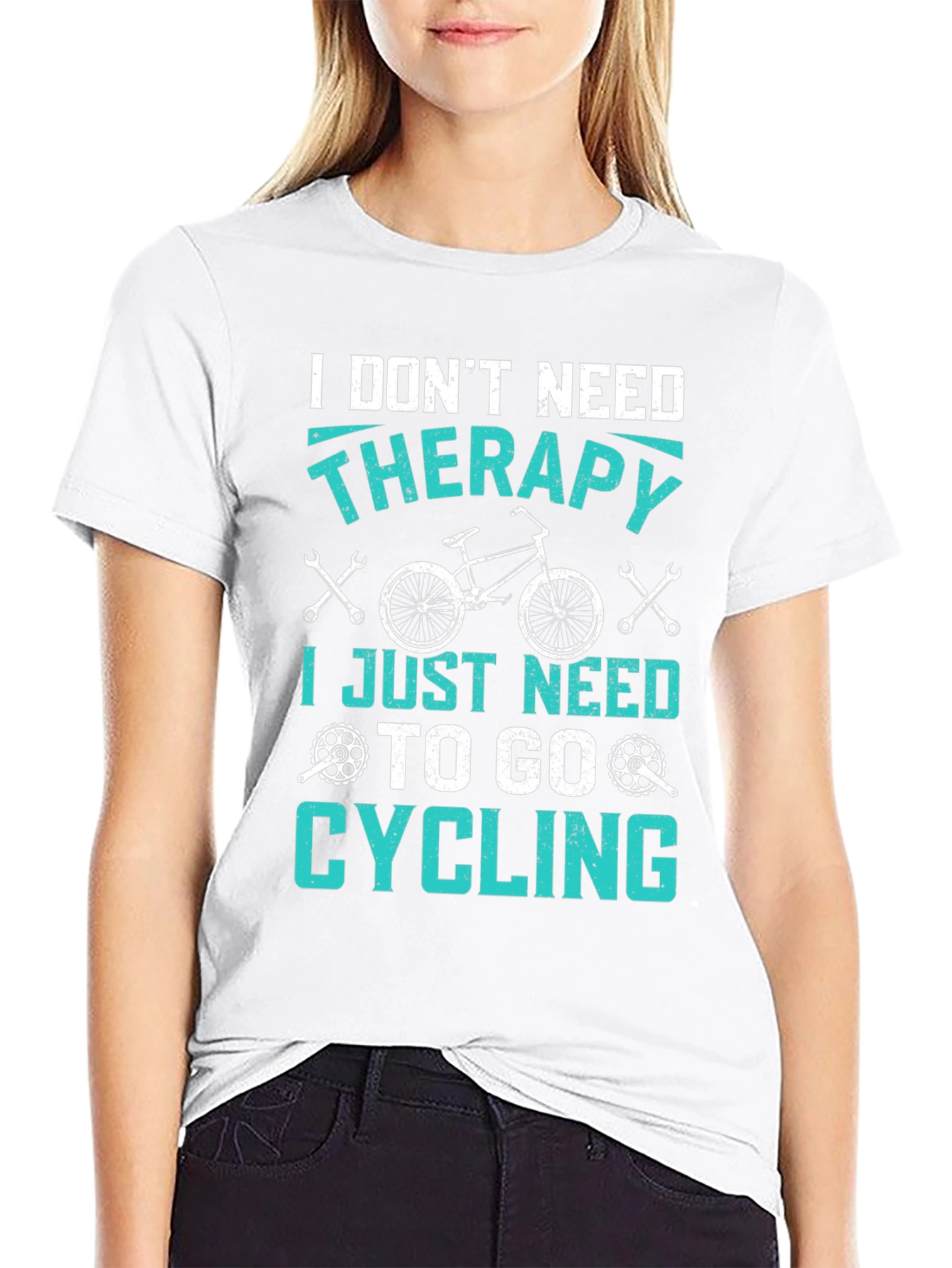 Funny Cycling T-Shirt: I Dont Need Therapy!