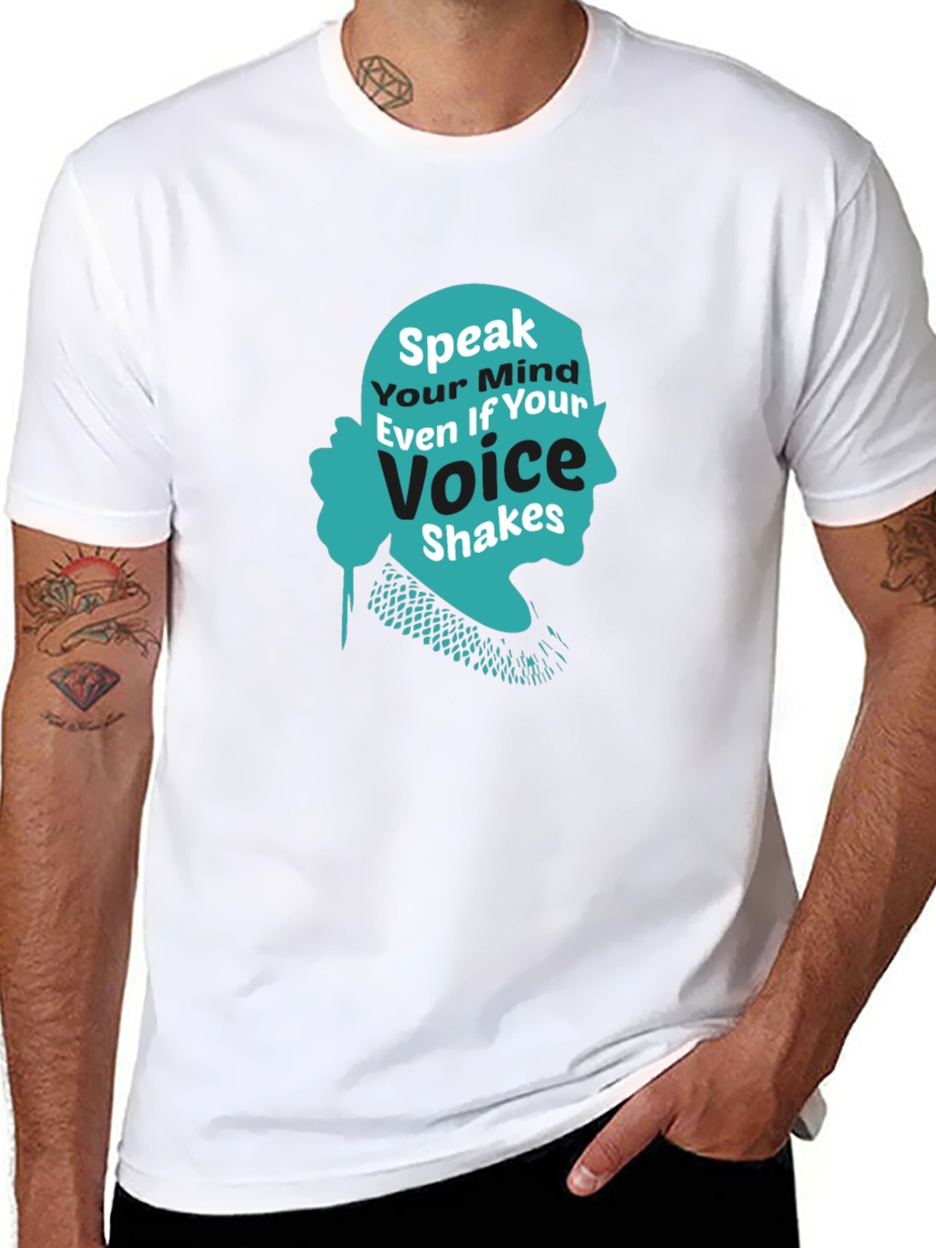 Speak Your Mind T-Shirt - RBG Silhouette