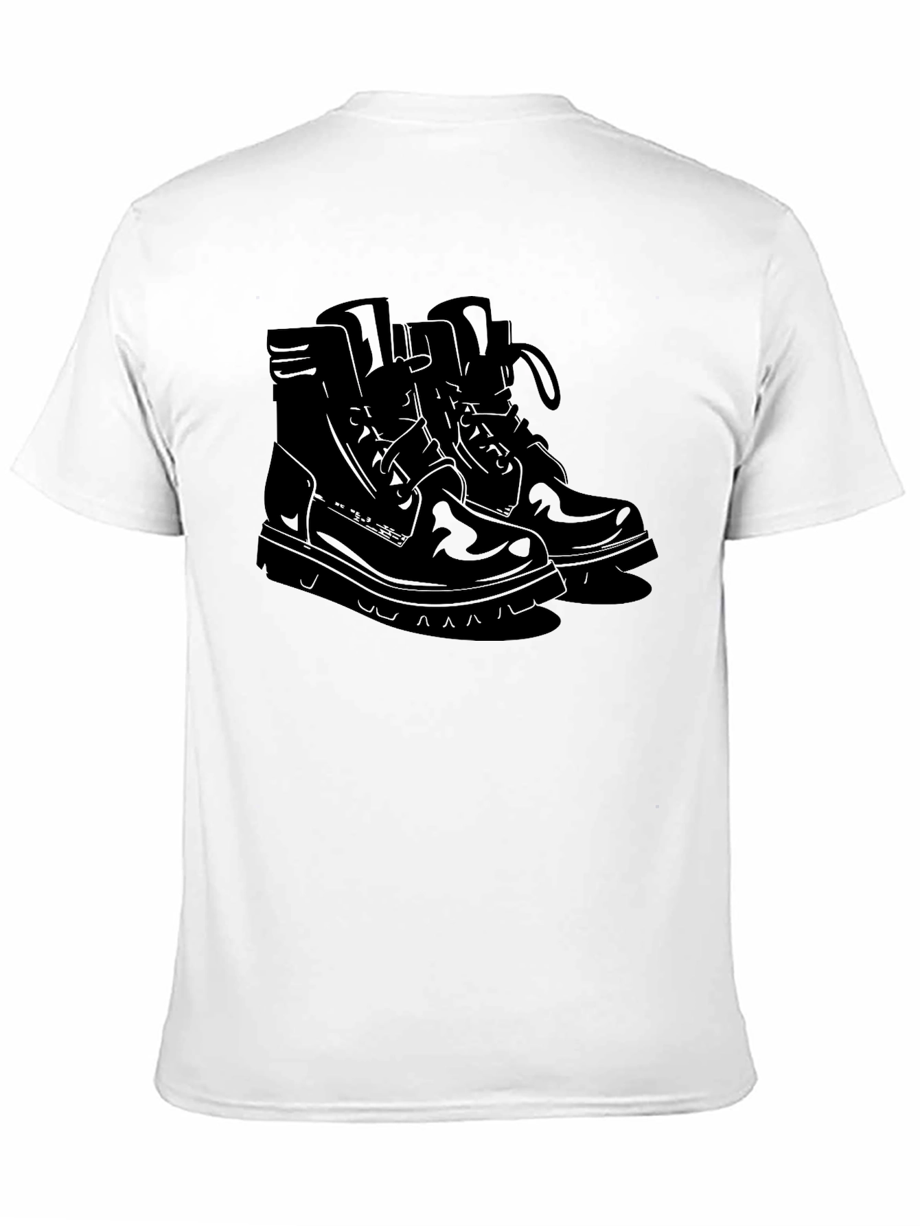 Mens Black Graphic Tee - Boots Design