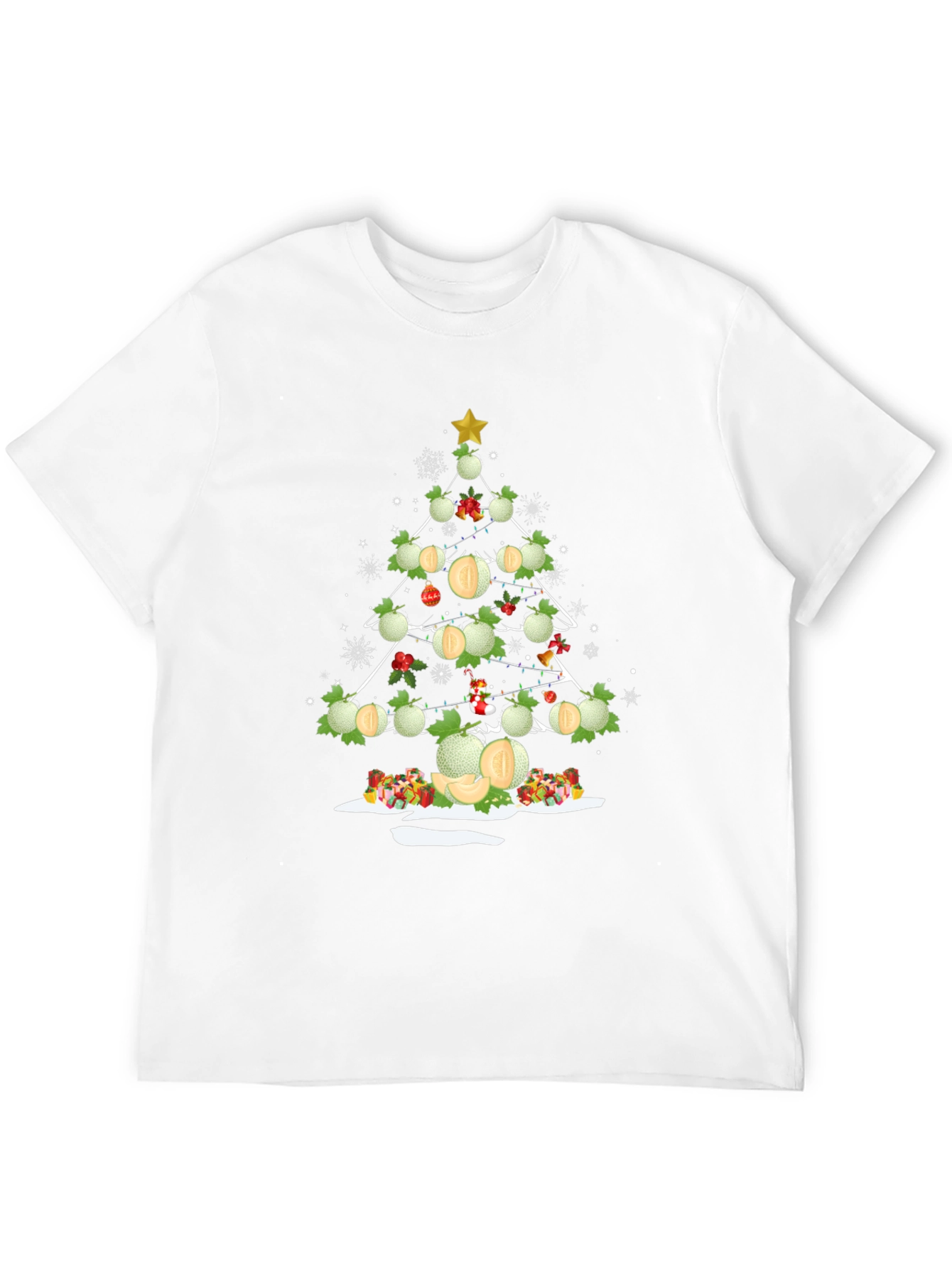 Melon Christmas Tree T-Shirt - Holiday Fun