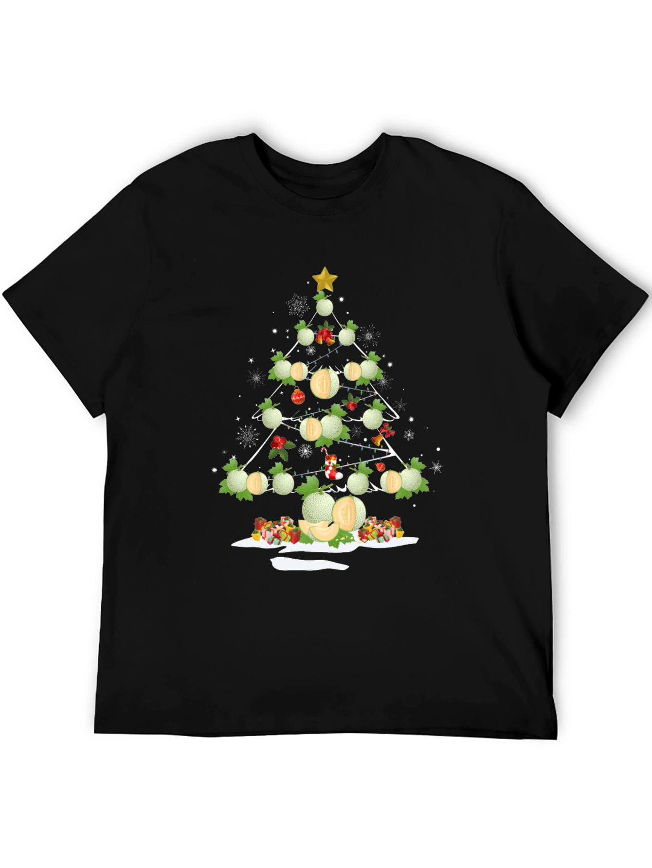 Melon Christmas Tree T-Shirt - Holiday Fun