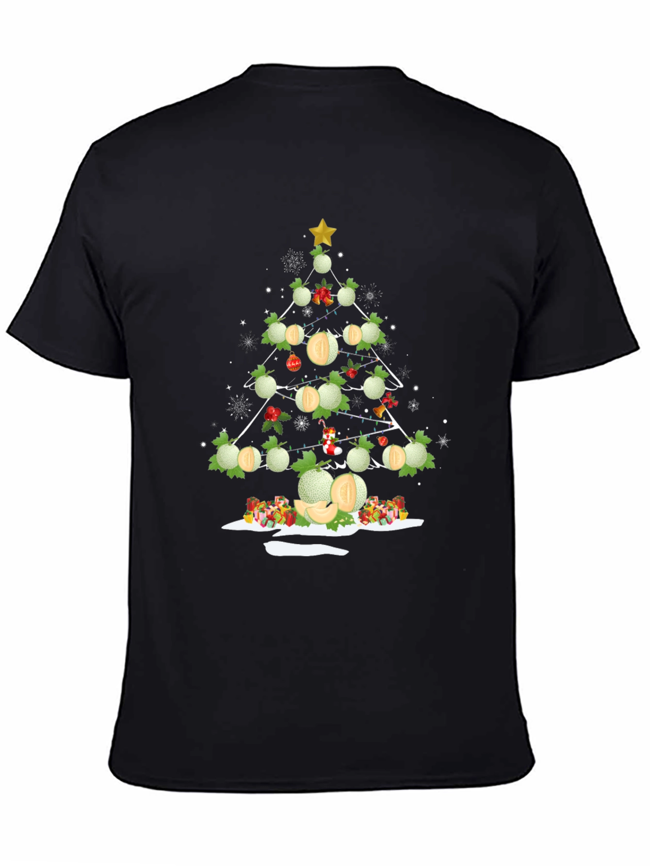 Melon Christmas Tree T-Shirt - Holiday Fun