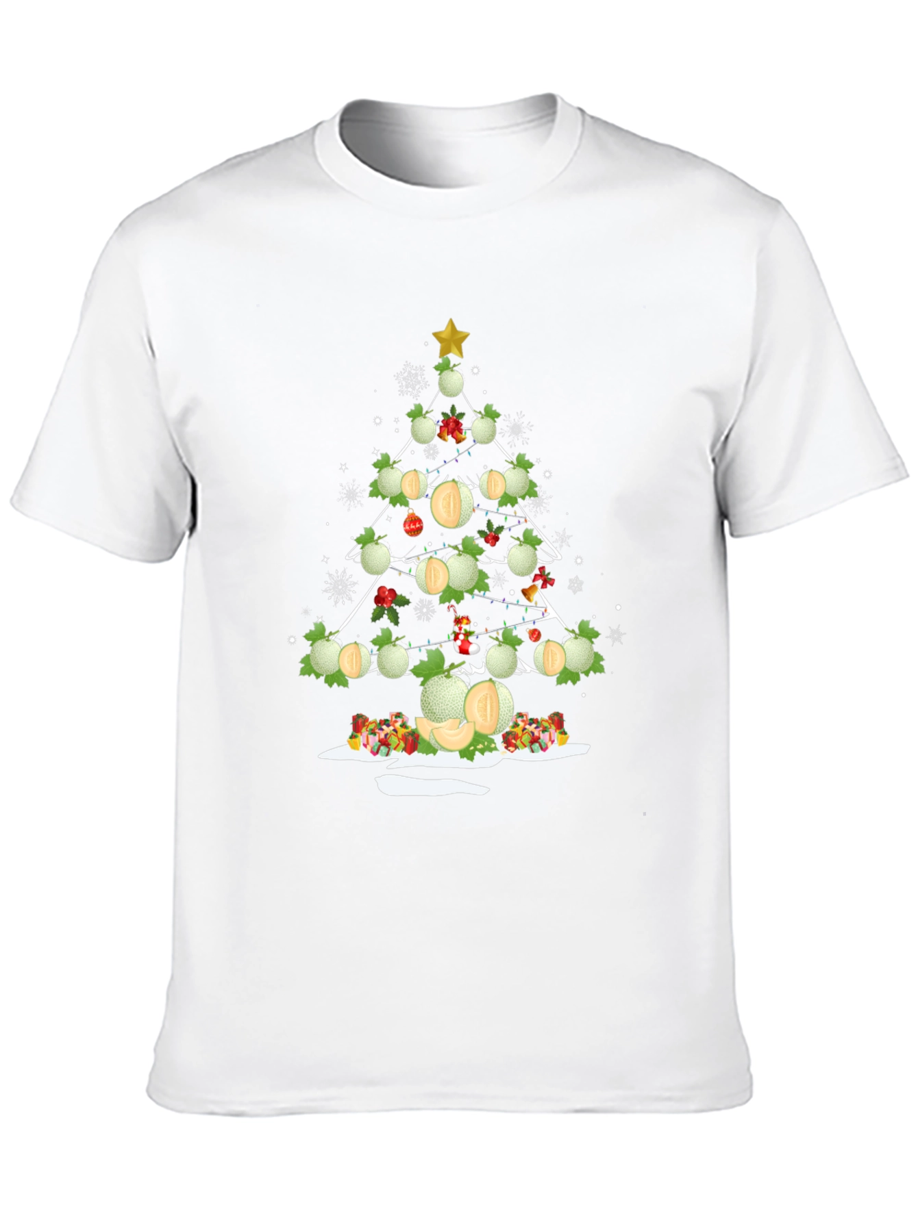 Melon Christmas Tree T-Shirt - Holiday Fun