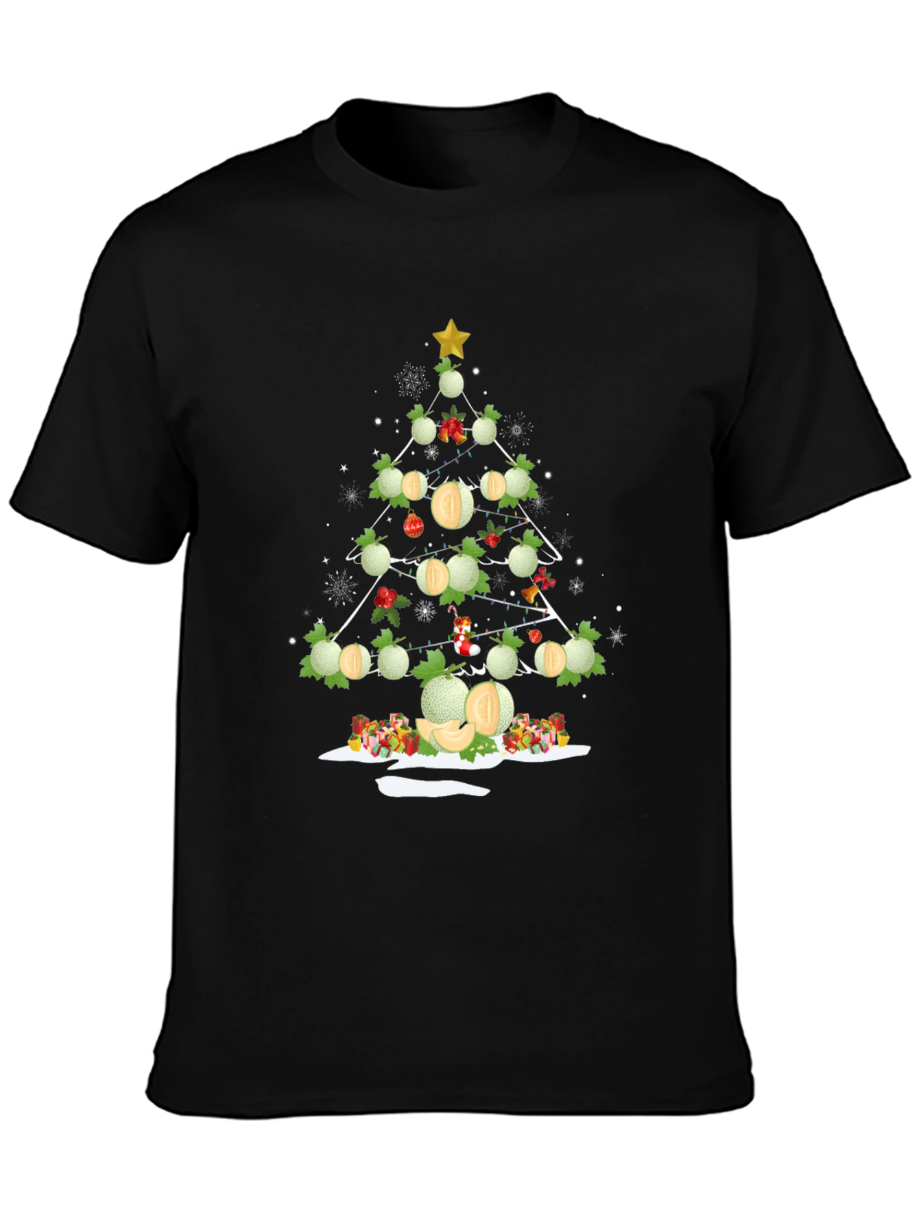 Melon Christmas Tree T-Shirt - Holiday Fun