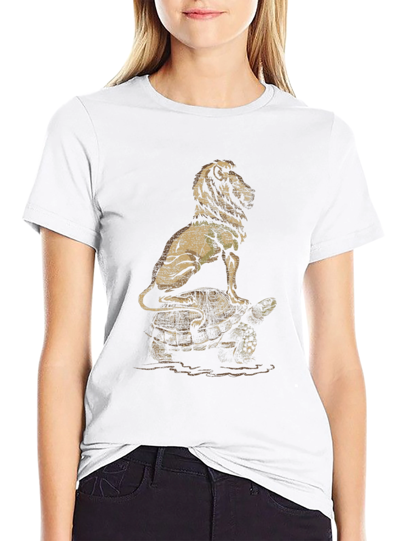 Lion and Turtle Graphic Tee