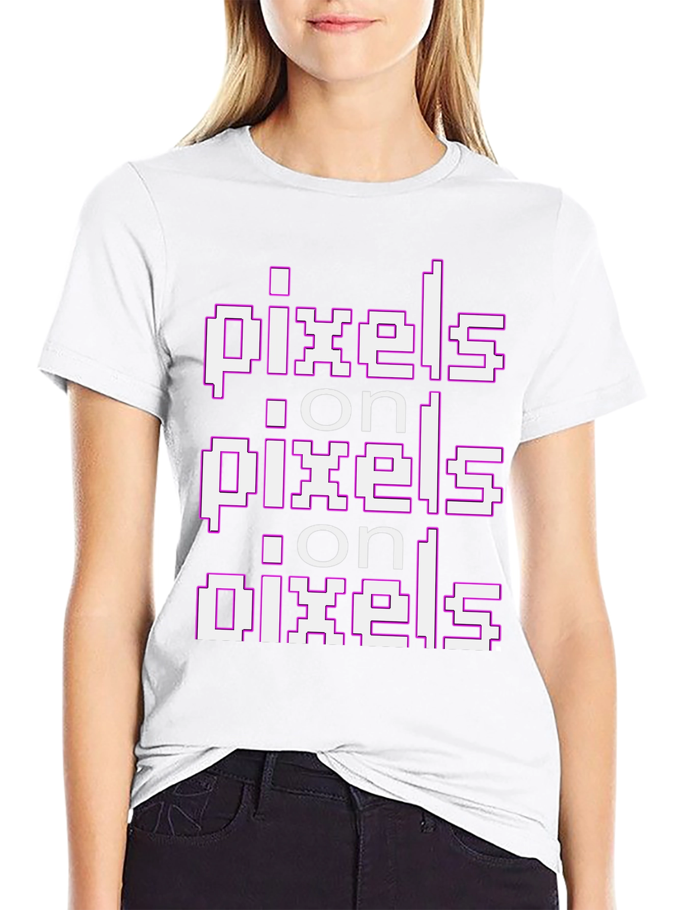 Pixels on Pixels Graphic T-Shirt