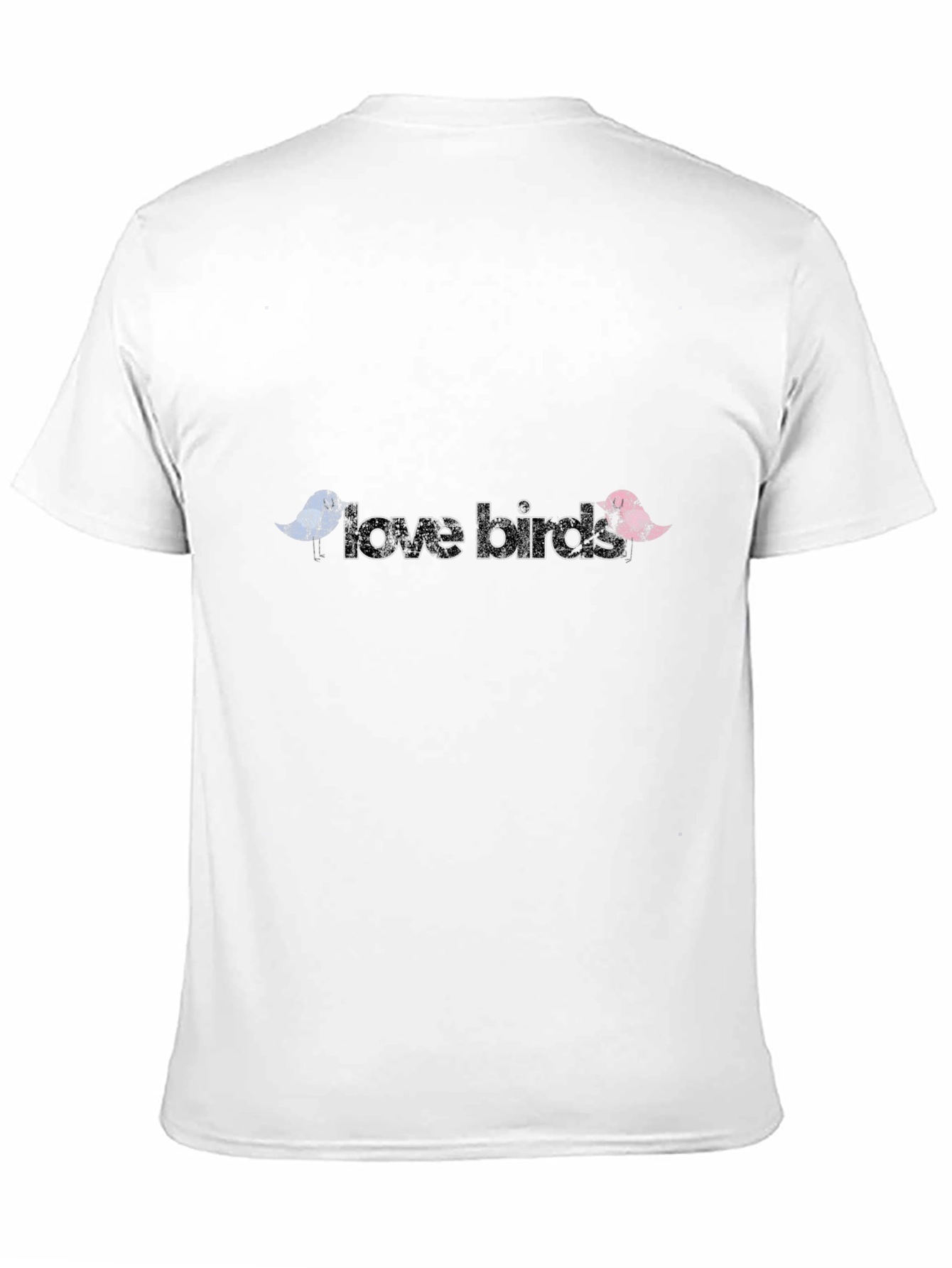 Love Birds Graphic Tee - Black Cotton T-Shirt