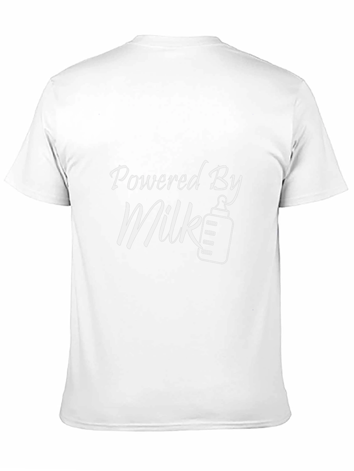 Powered by Milk T-Shirt - Baby Bottle Graphic