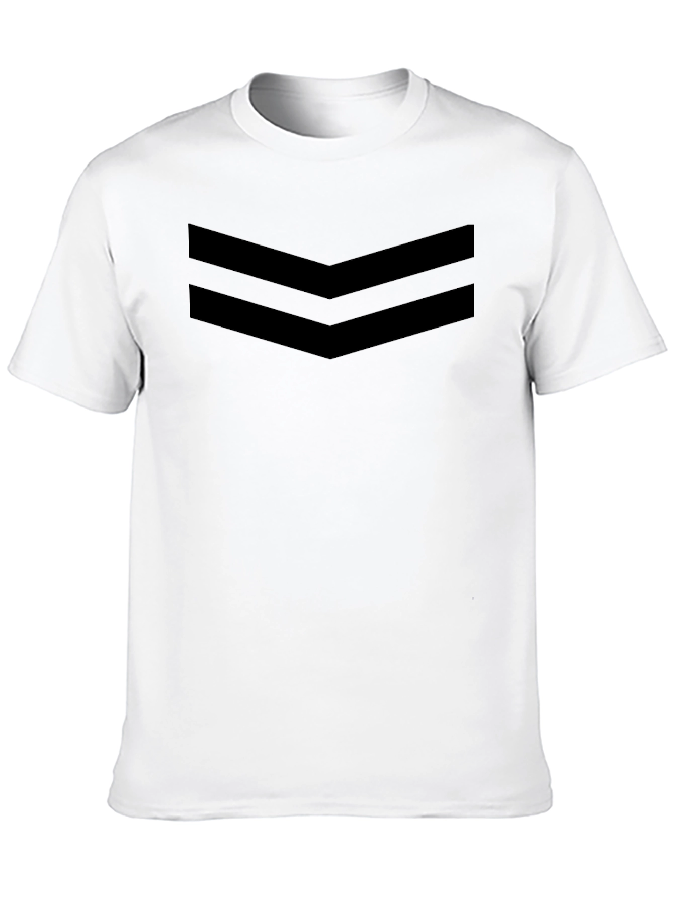 Stylish Black Chevron Tee - Modern Design
