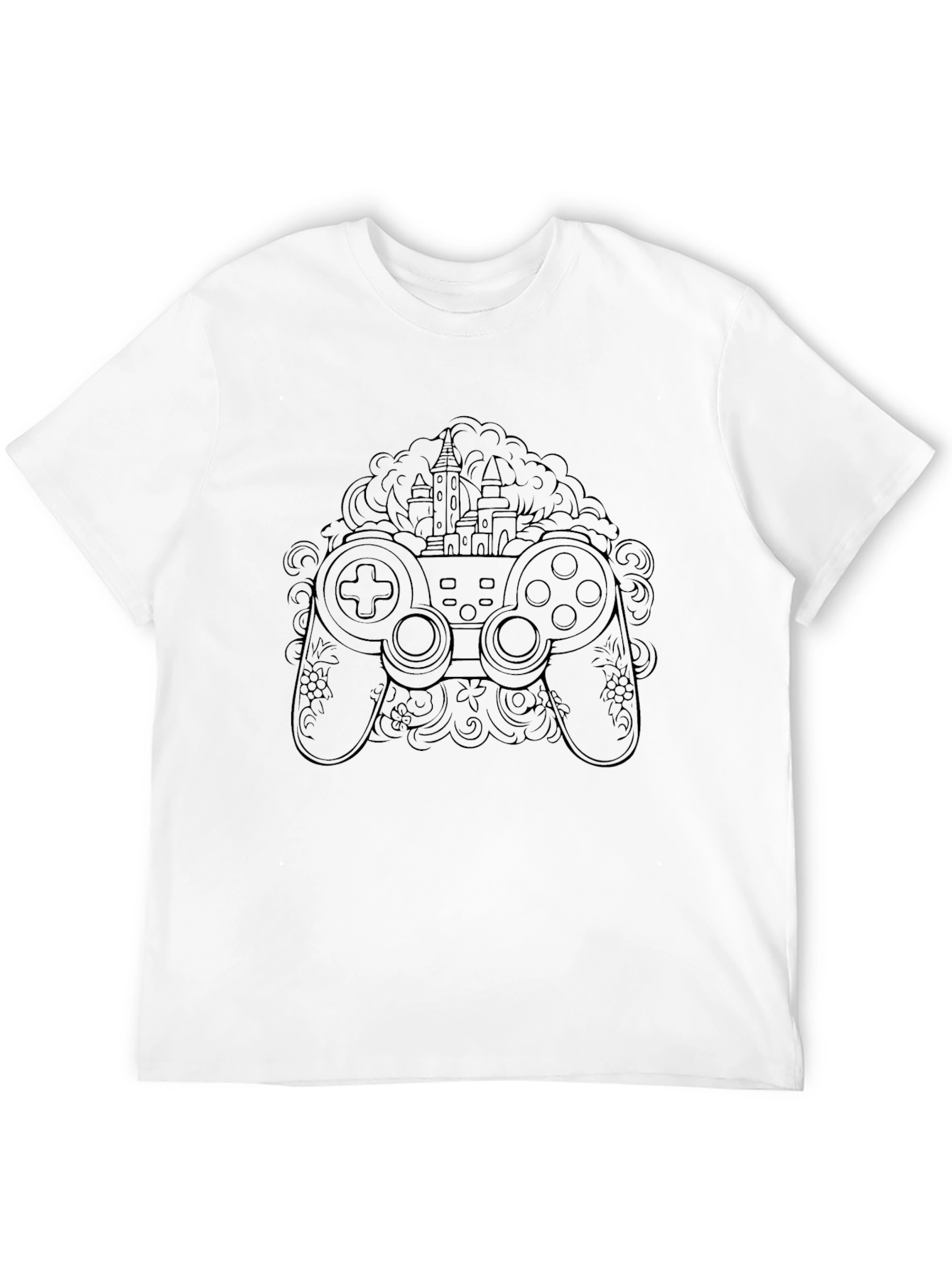 Gaming Castle Controller Black T-Shirt