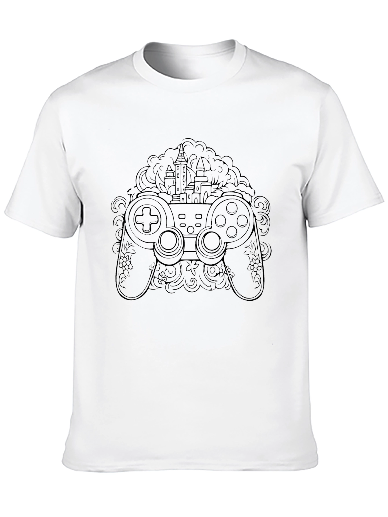Gaming Castle Controller Black T-Shirt
