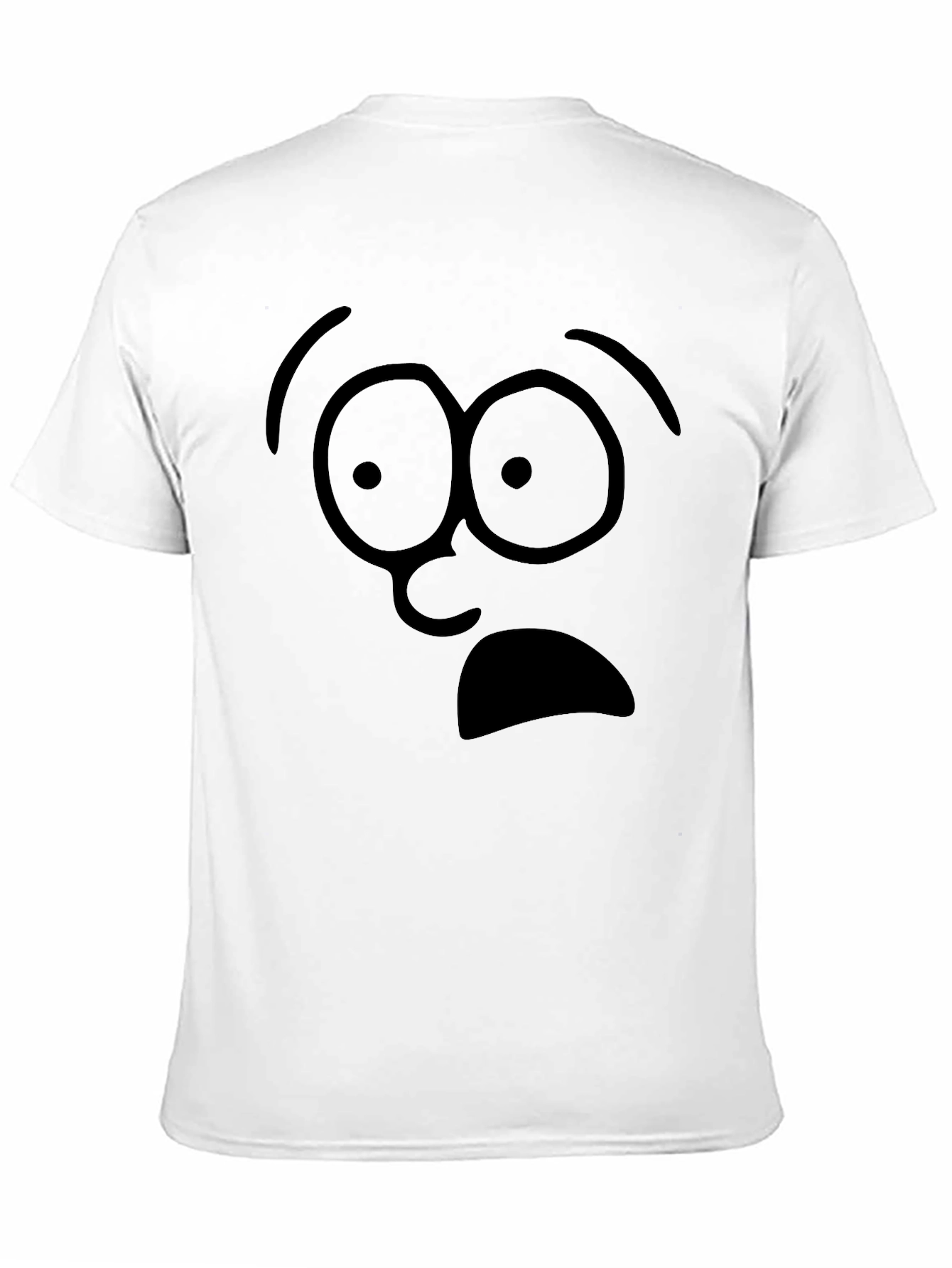 Shocked Face Graphic Tee - Black Cotton T-Shirt