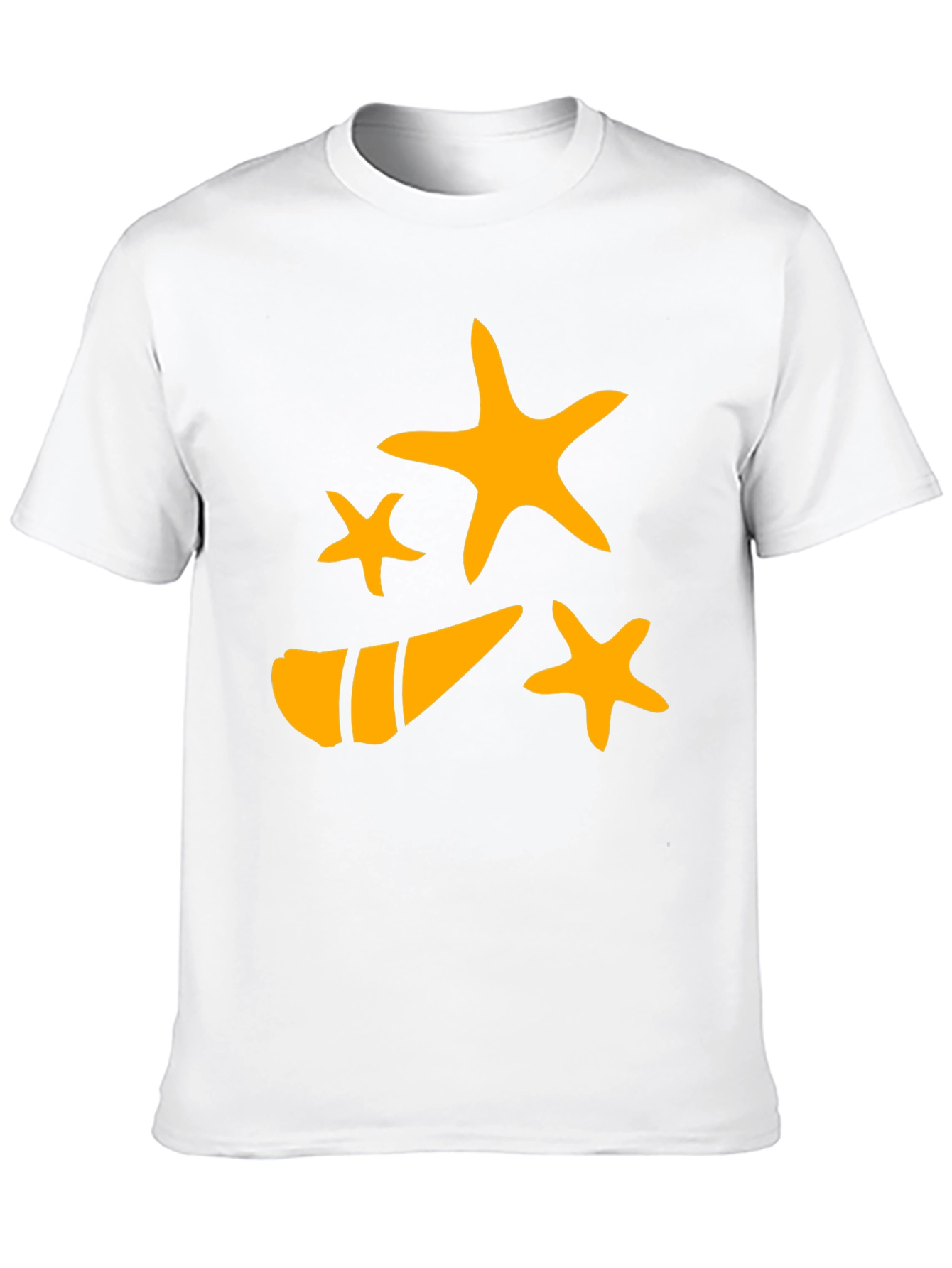 Starfish and Shell Graphic Tee - Black