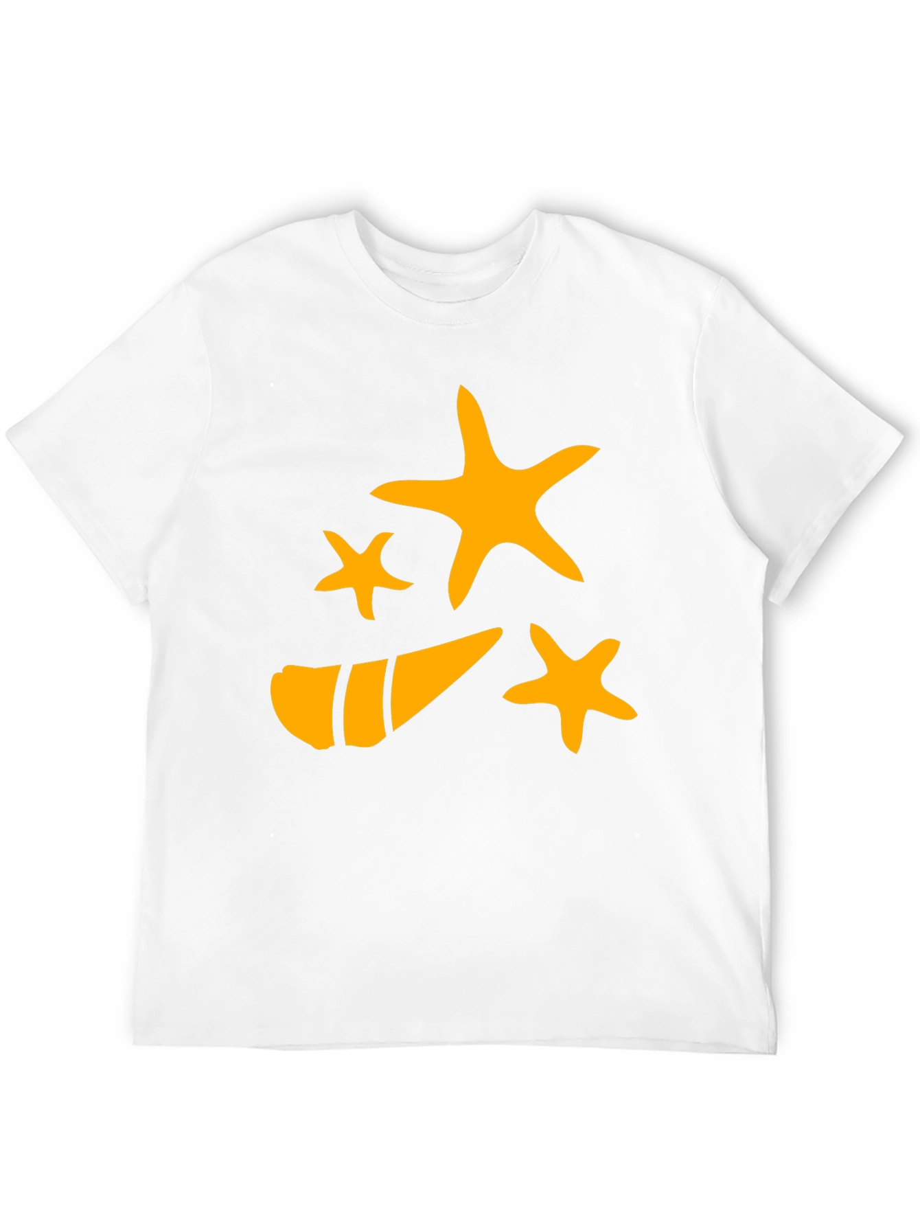 Starfish and Shell Graphic Tee - Black