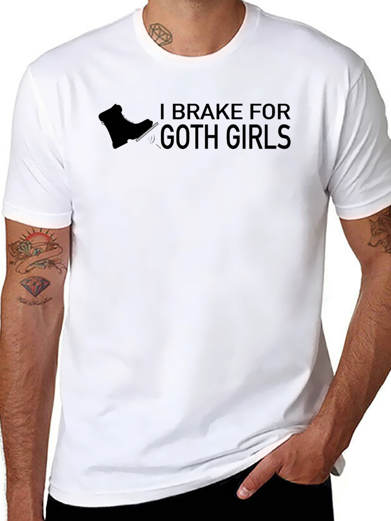 I Brake For Goth Girls T-Shirt