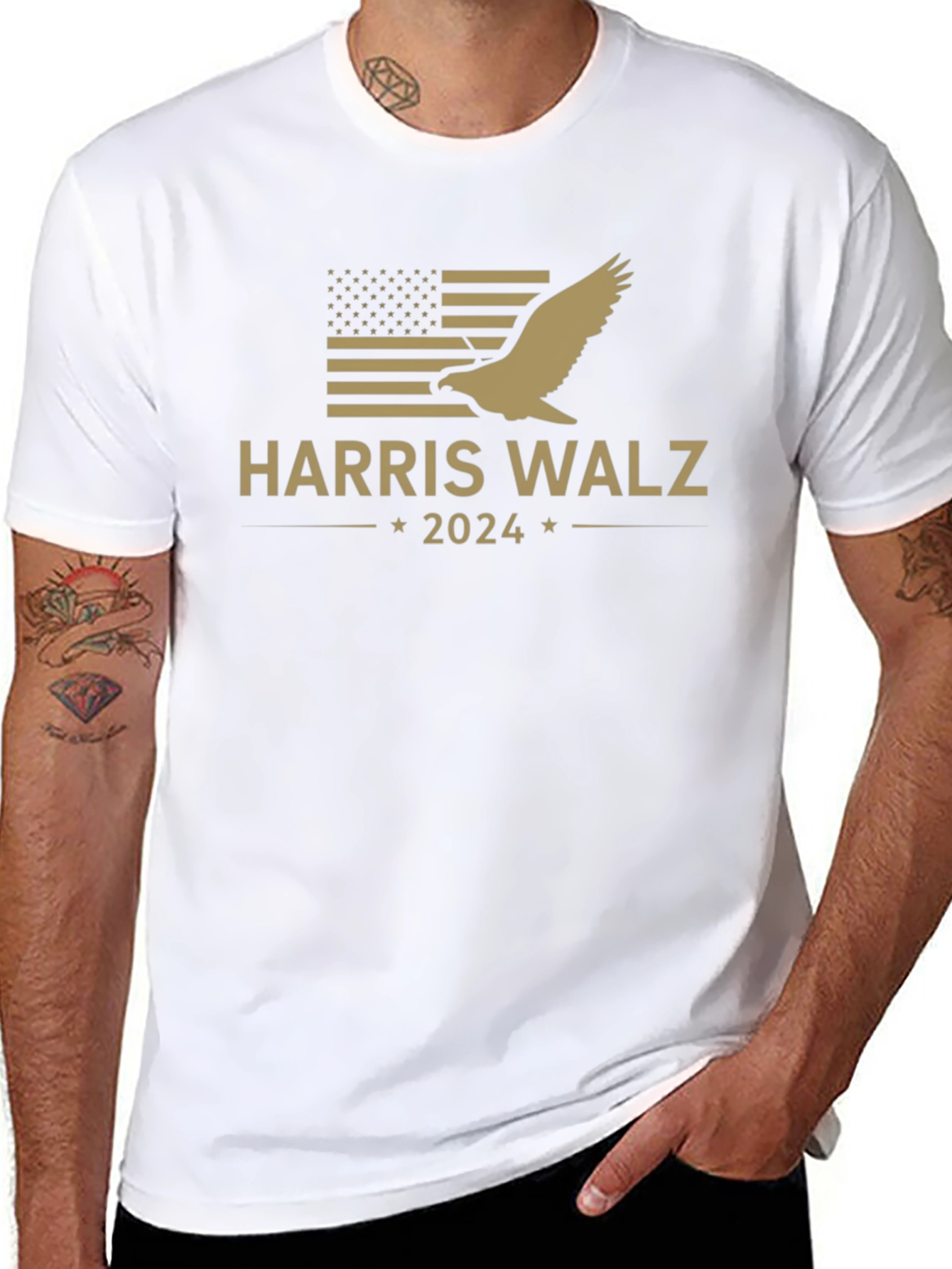 Harris Walz 2024 T-Shirt Eagle Graphic Tee