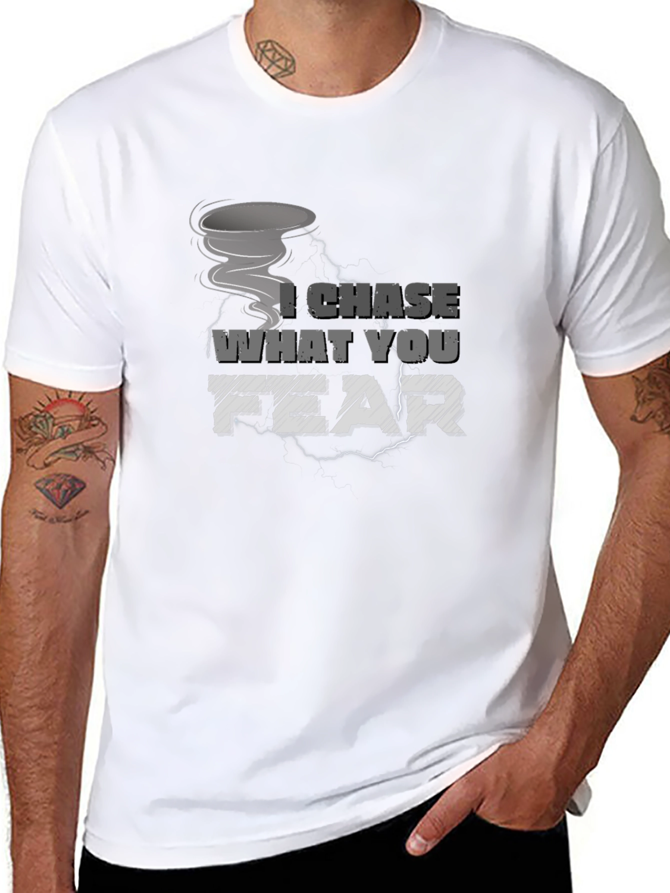 I Chase What You Fear Tornado Graphic Tee