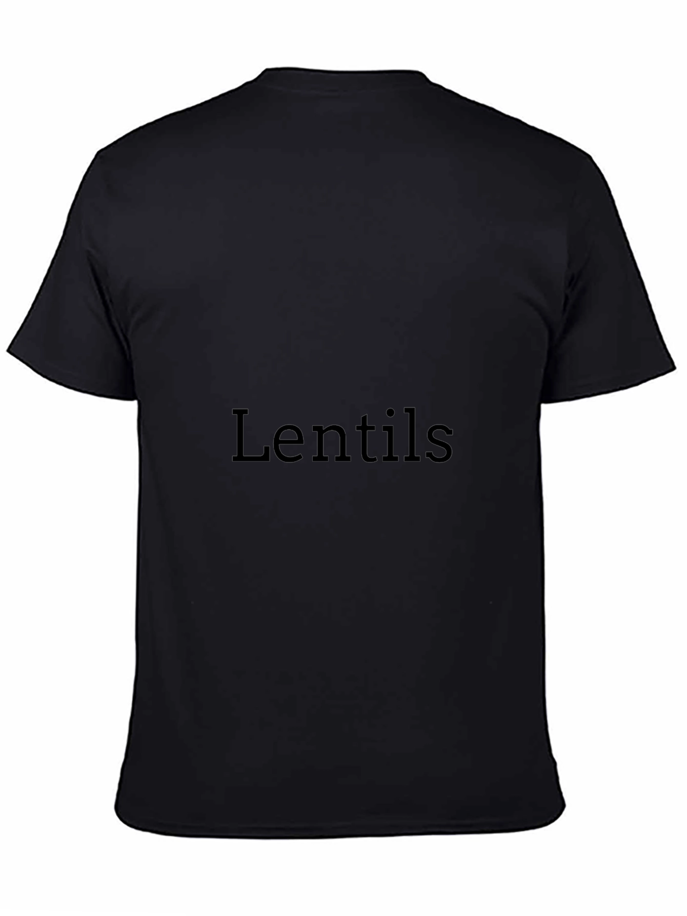 Mens Black Lentils Graphic Tee