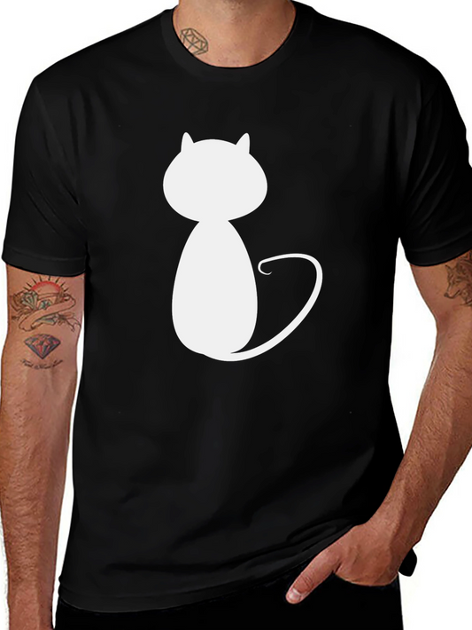 Cool Cat Graphic Tee - Soft Cotton Black T-Shirt