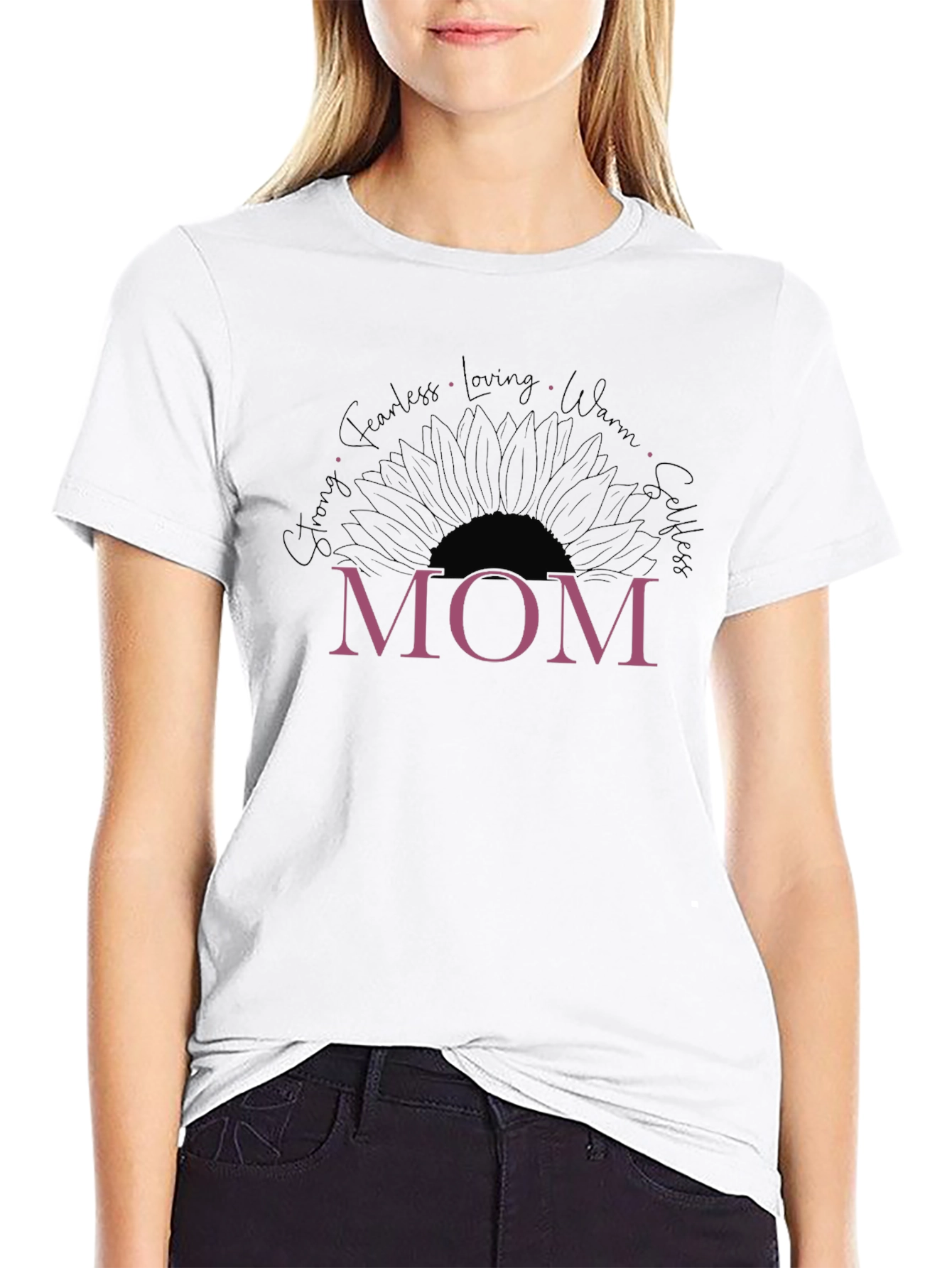 Mom Sunflower Graphic Tee