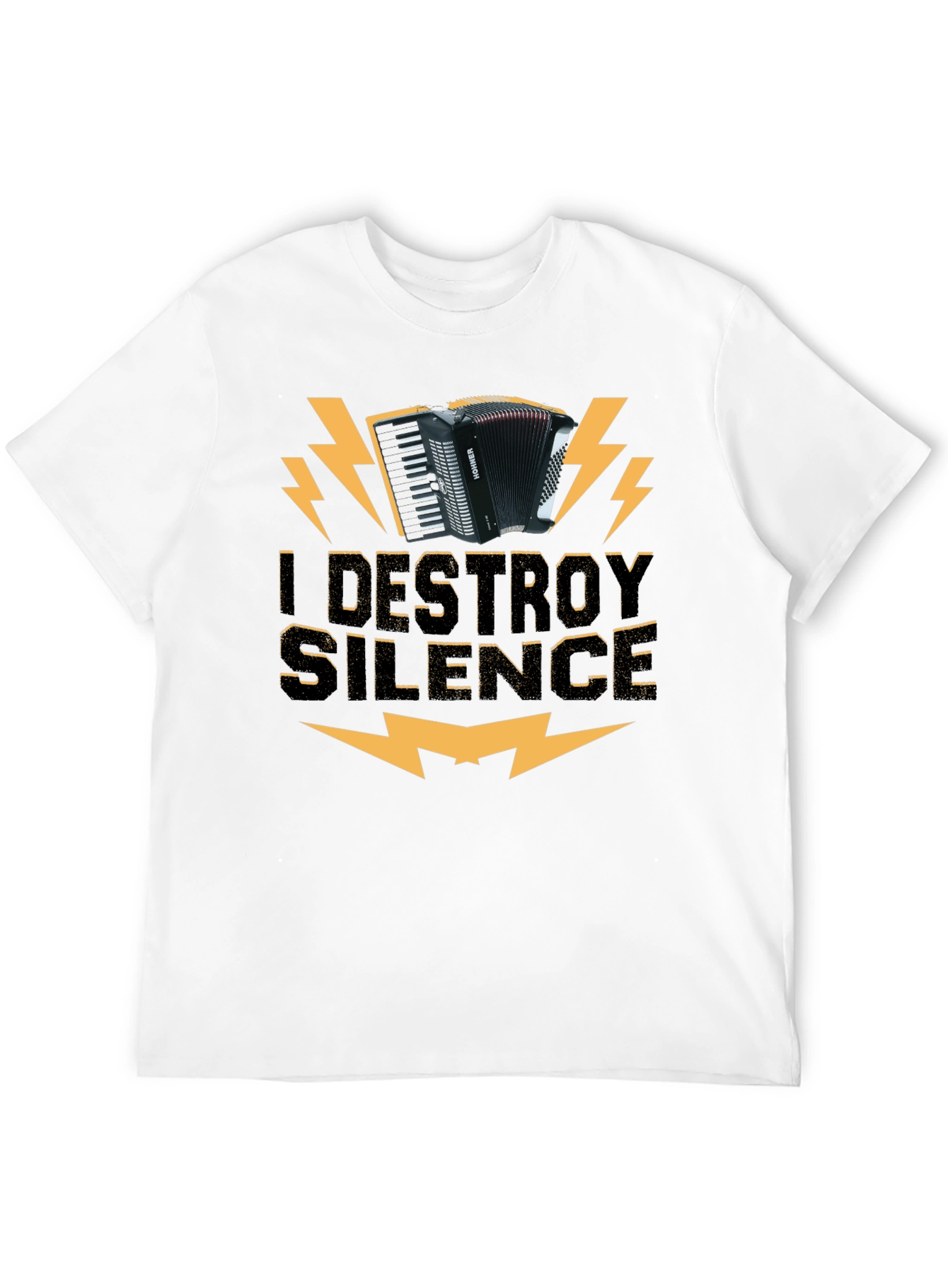 I Destroy Silence Accordion T-Shirt