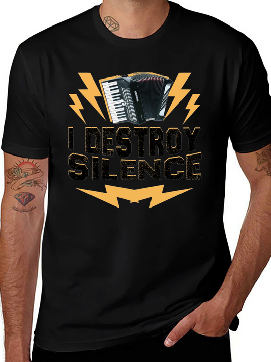 I Destroy Silence Accordion T-Shirt