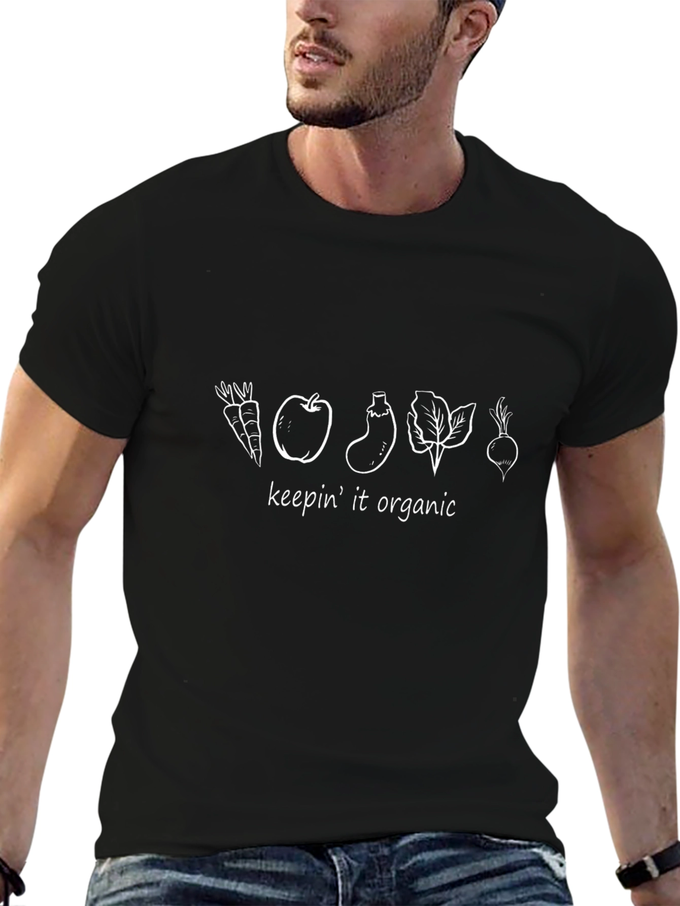 Keepin It Organic Graphic T-Shirt - Black