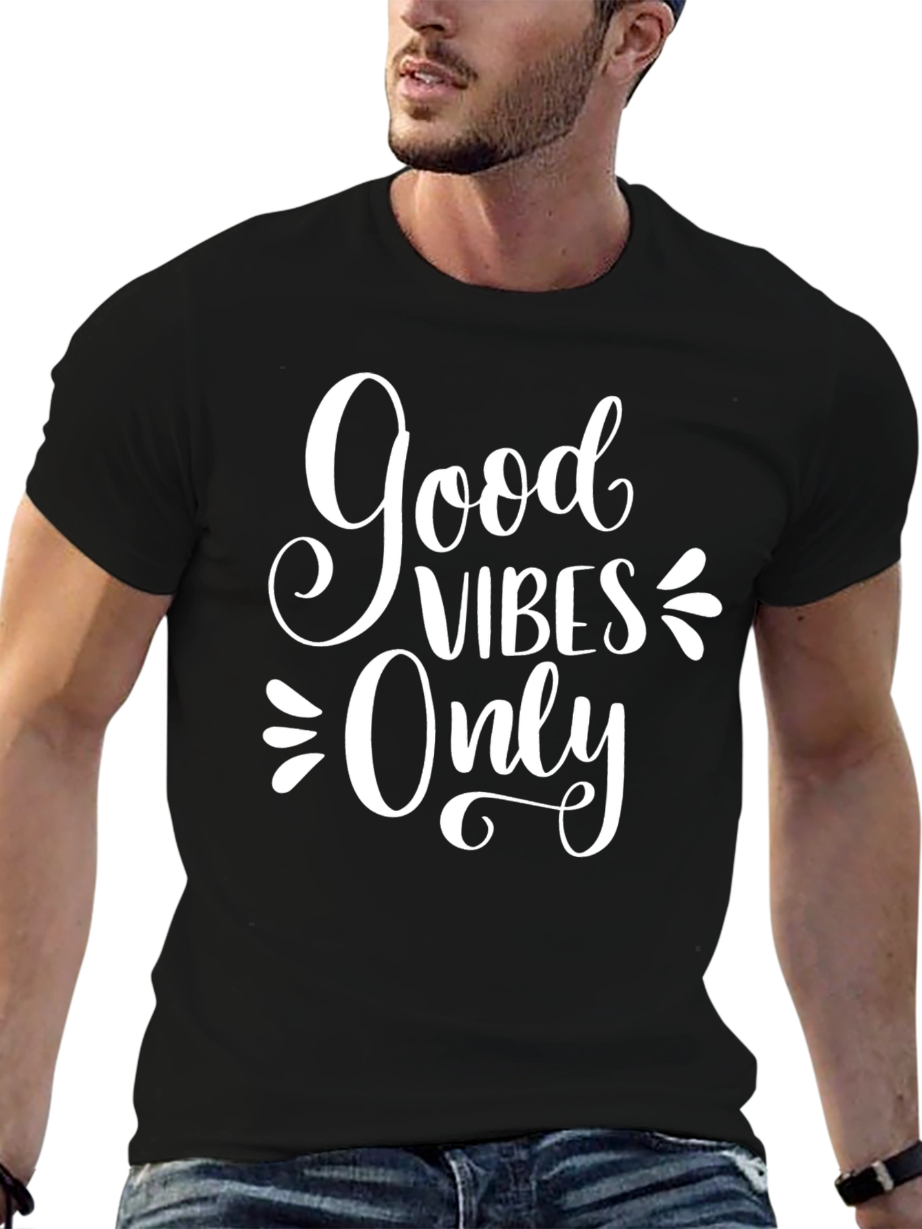 Good Vibes Only Graphic Tee - Trendy Unisex T-Shirt