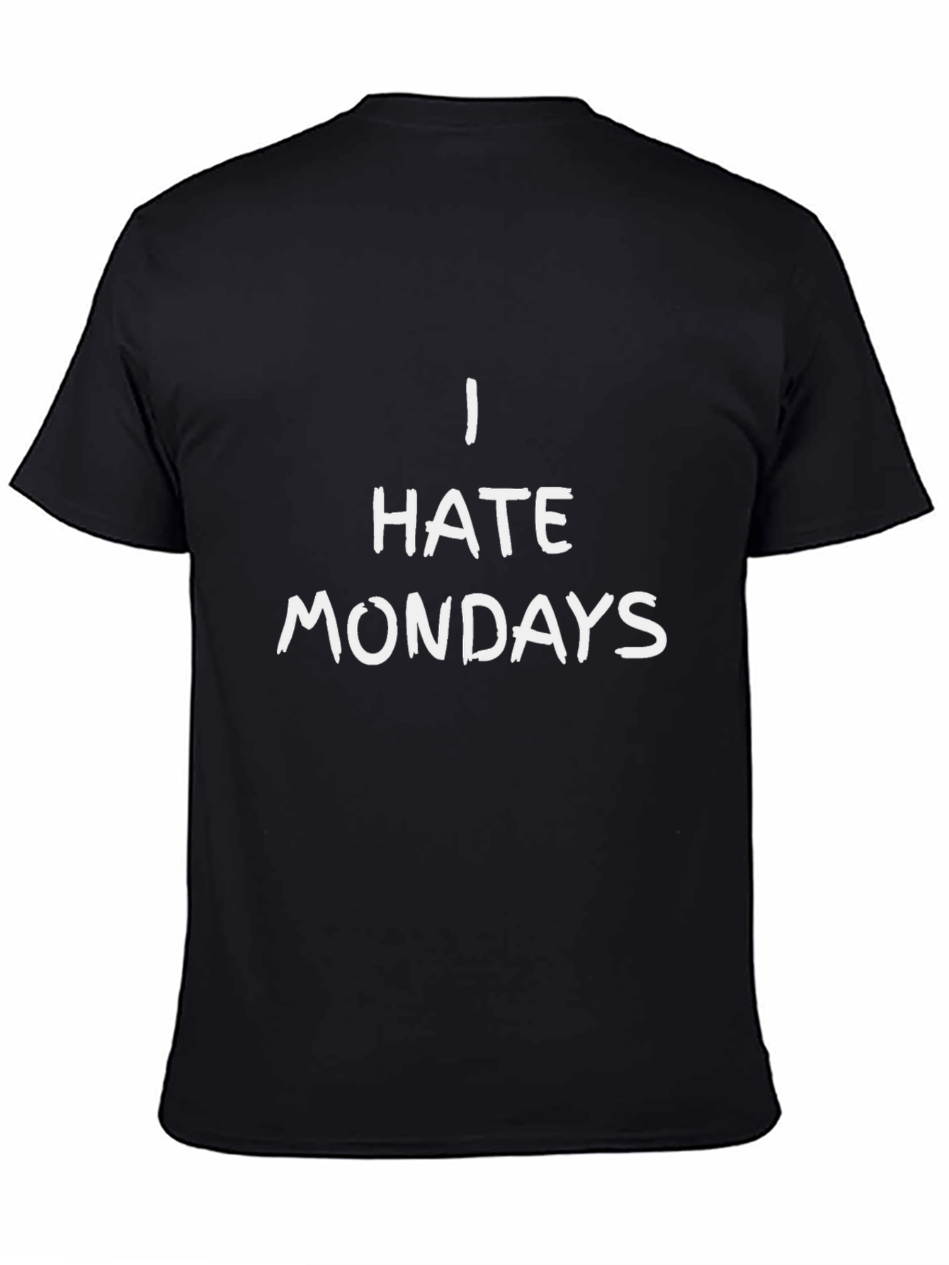 I Hate Mondays Graphic T-Shirt - Black Casual Tee