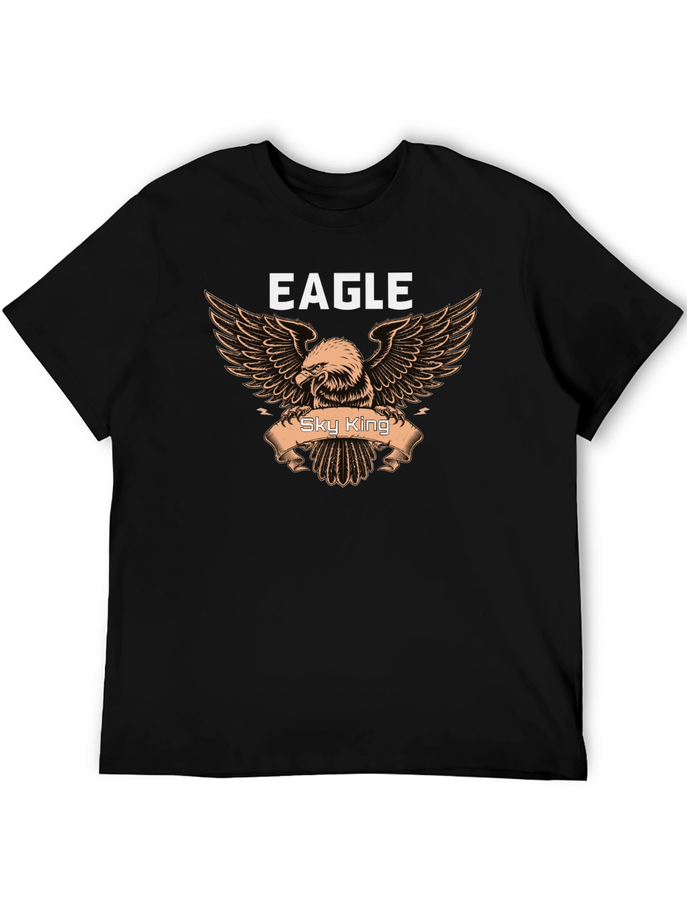 Eagle Sky King Graphic Black T-Shirt