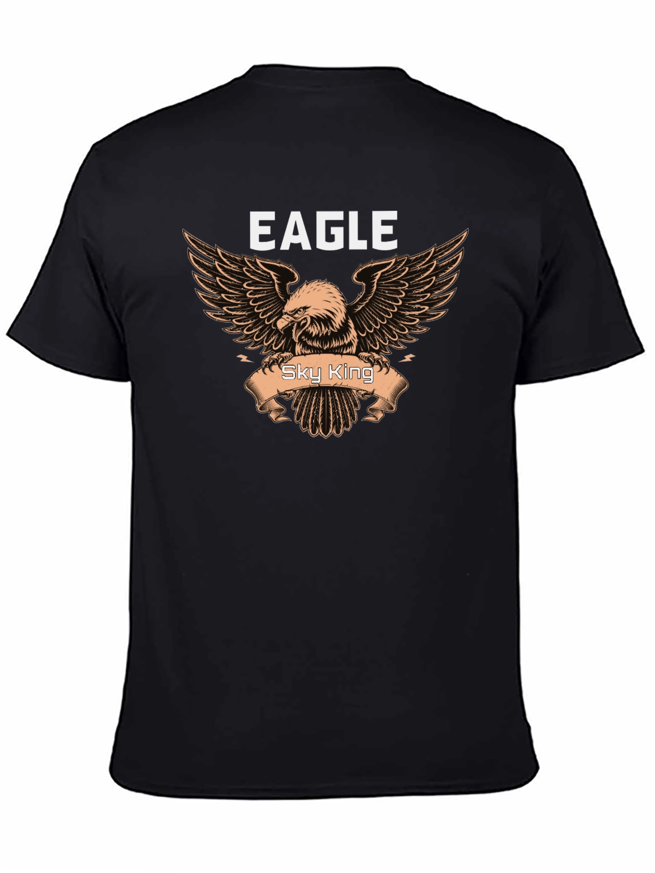 Eagle Sky King Graphic Black T-Shirt