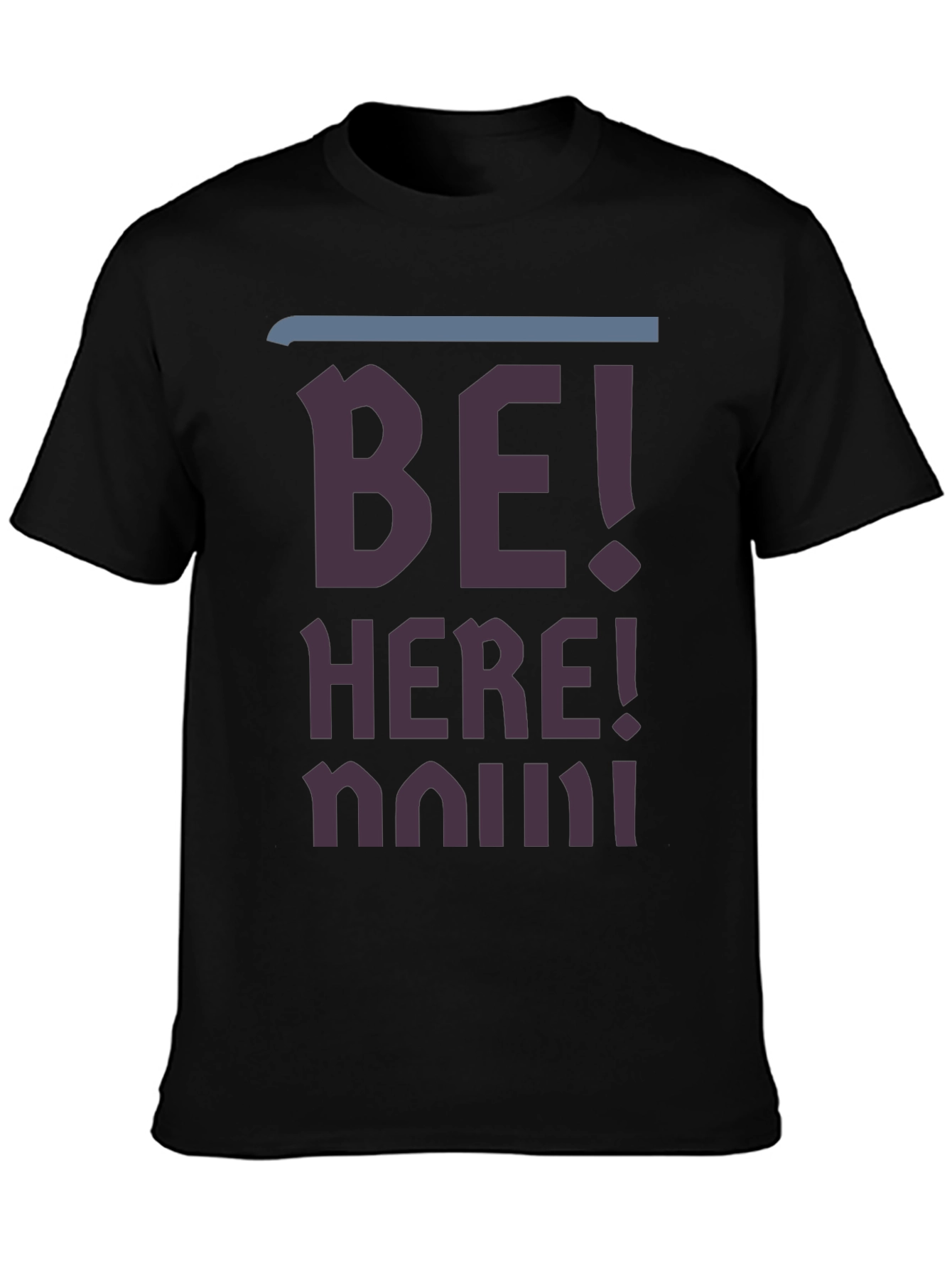 Be Here Now Graphic Tee - Casual Black T-Shirt