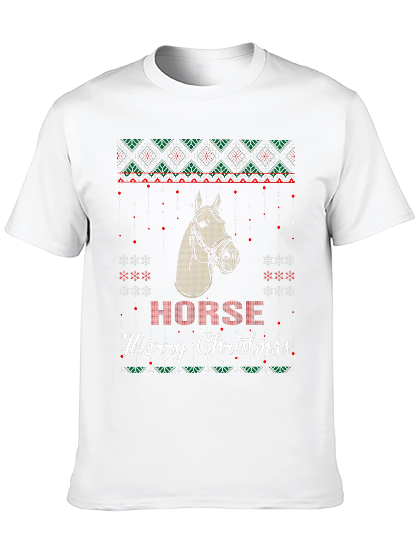 Horse Merry Christmas Ugly Sweater T-Shirt