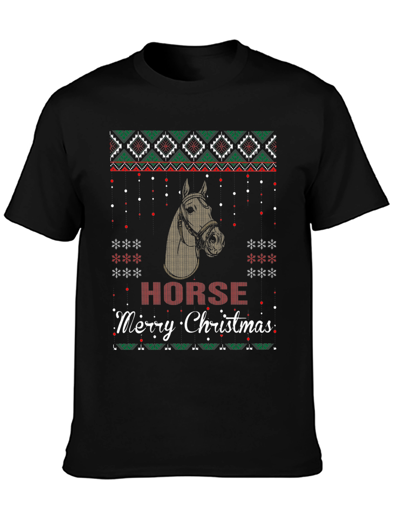 Horse Merry Christmas Ugly Sweater T-Shirt