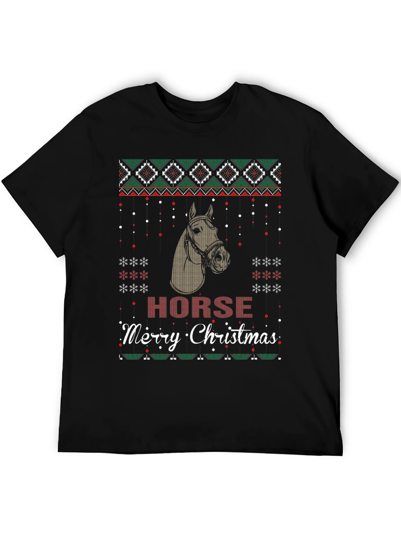 Horse Merry Christmas Ugly Sweater T-Shirt