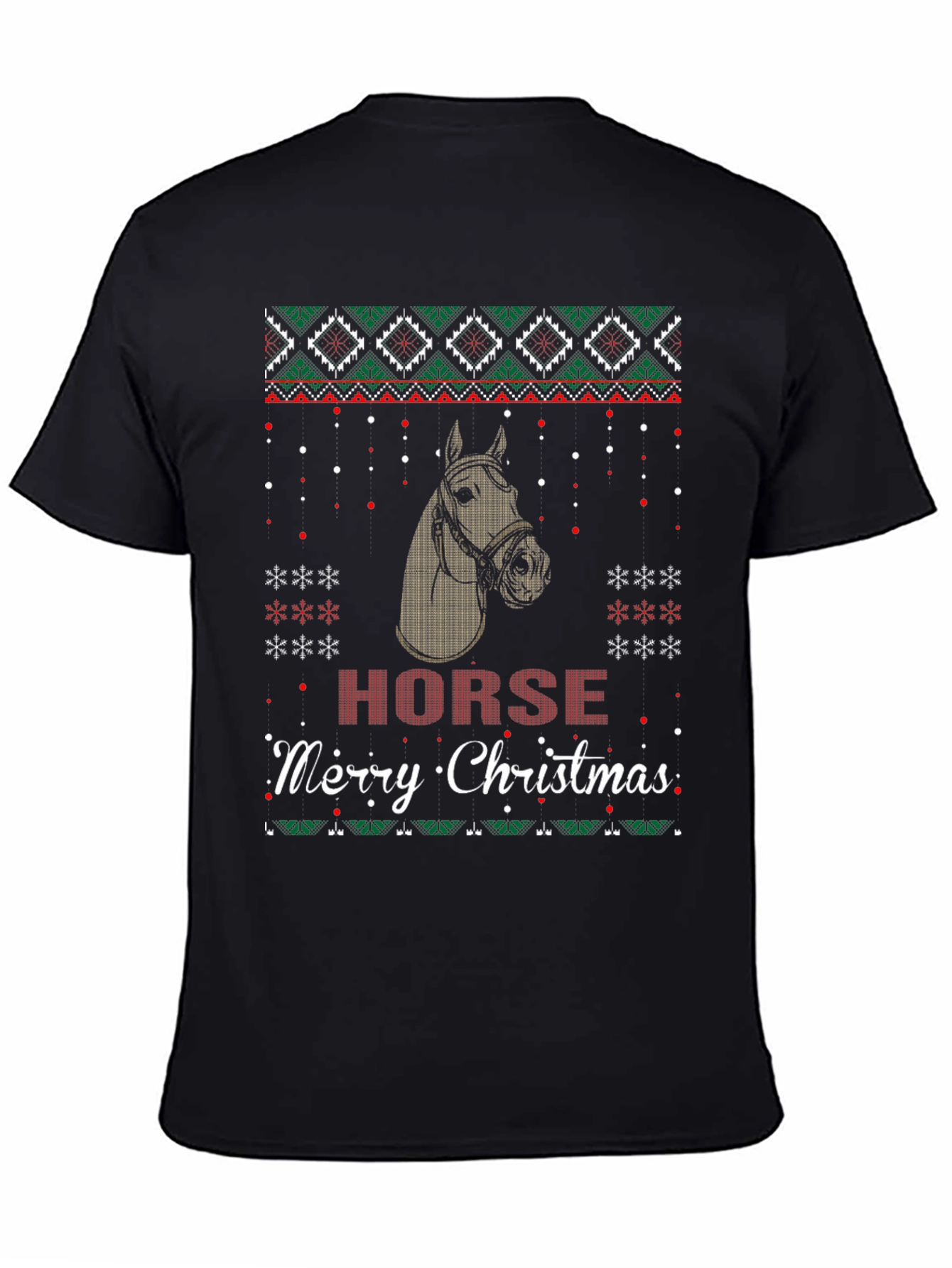 Horse Merry Christmas Ugly Sweater T-Shirt