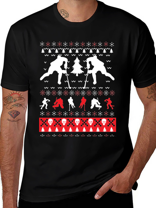 Holiday Hockey Ugly Sweater T-Shirt
