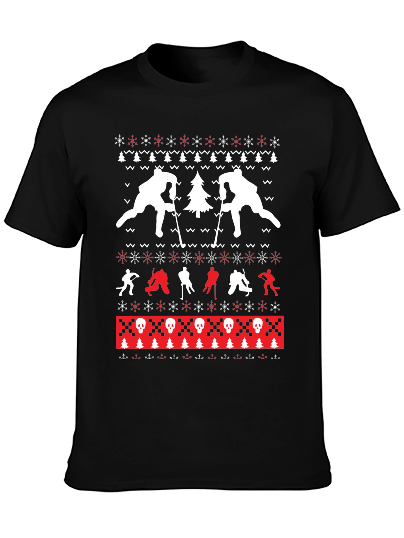 Holiday Hockey Ugly Sweater T-Shirt
