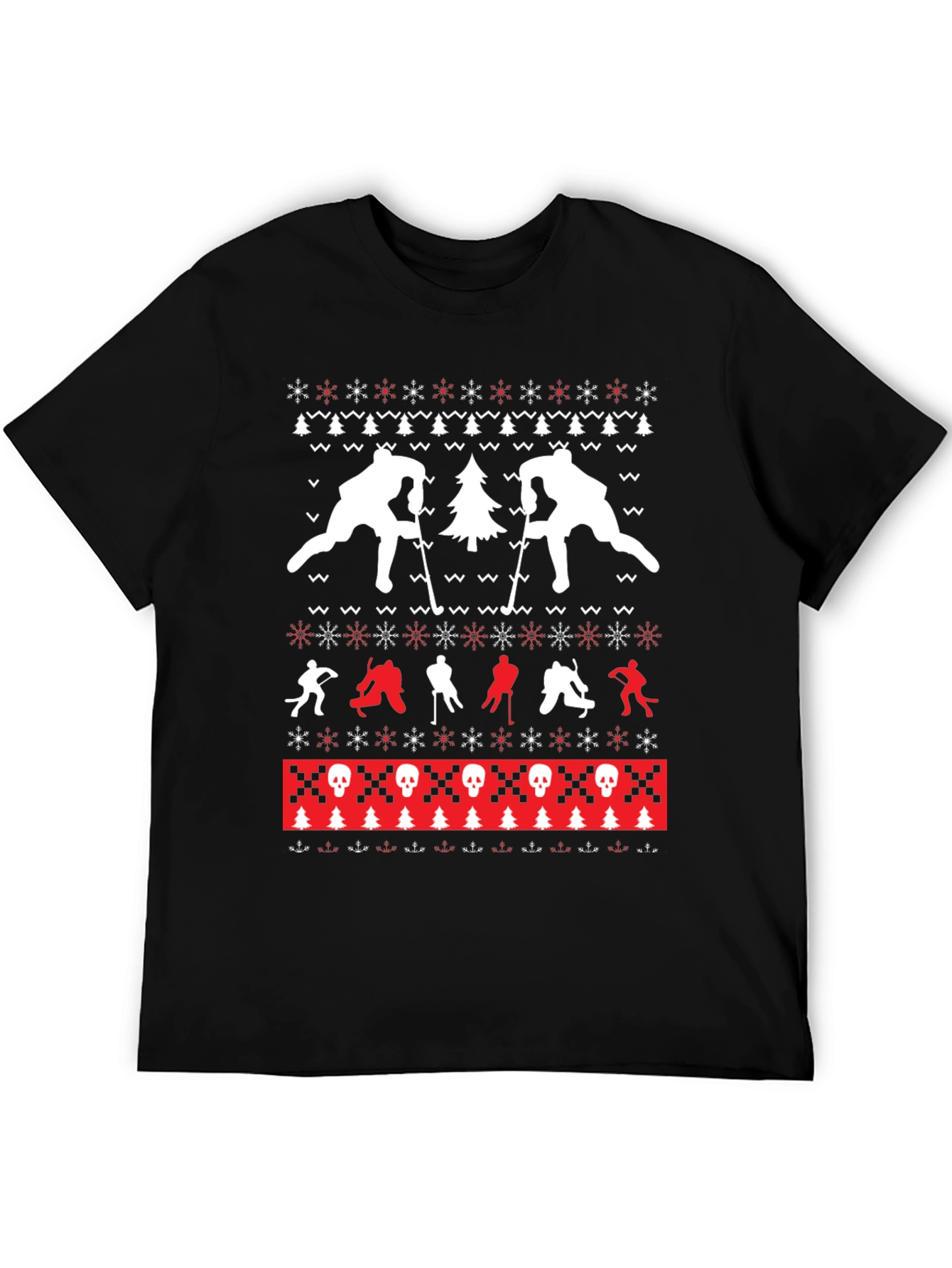 Holiday Hockey Ugly Sweater T-Shirt