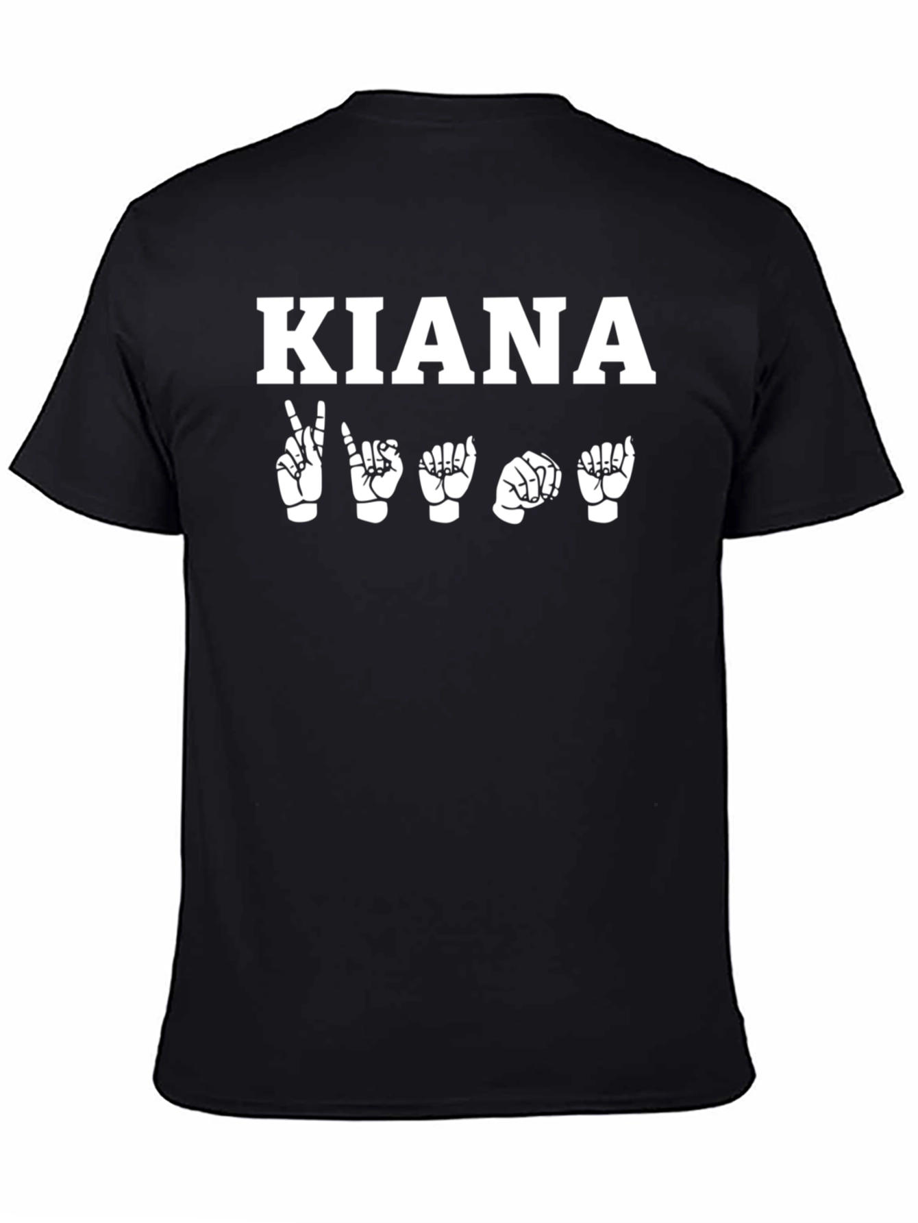 KIANA Sign Language T-Shirt - Black Unisex Tee
