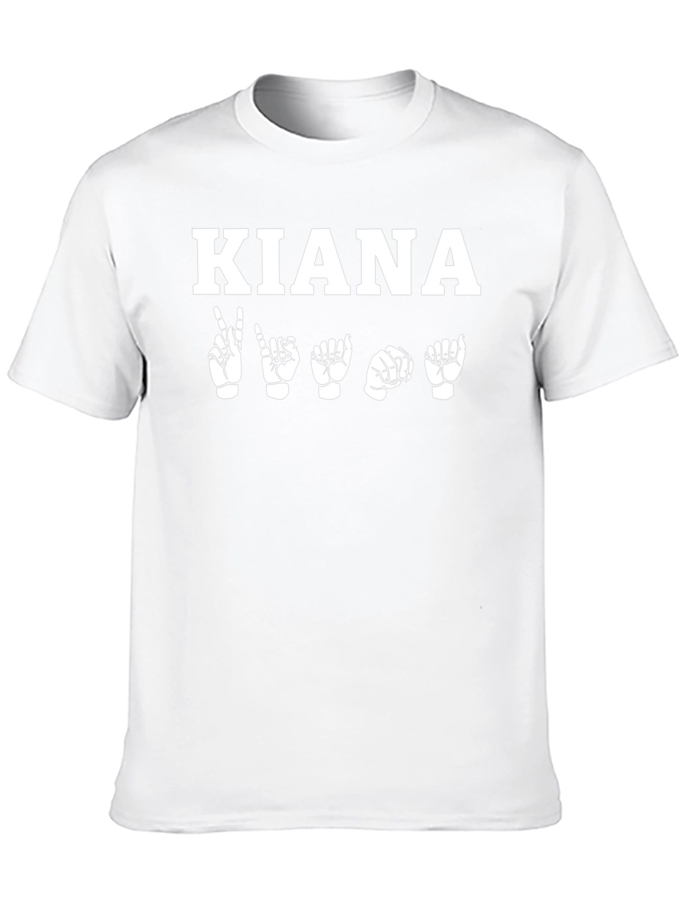 KIANA Sign Language T-Shirt - Black Unisex Tee